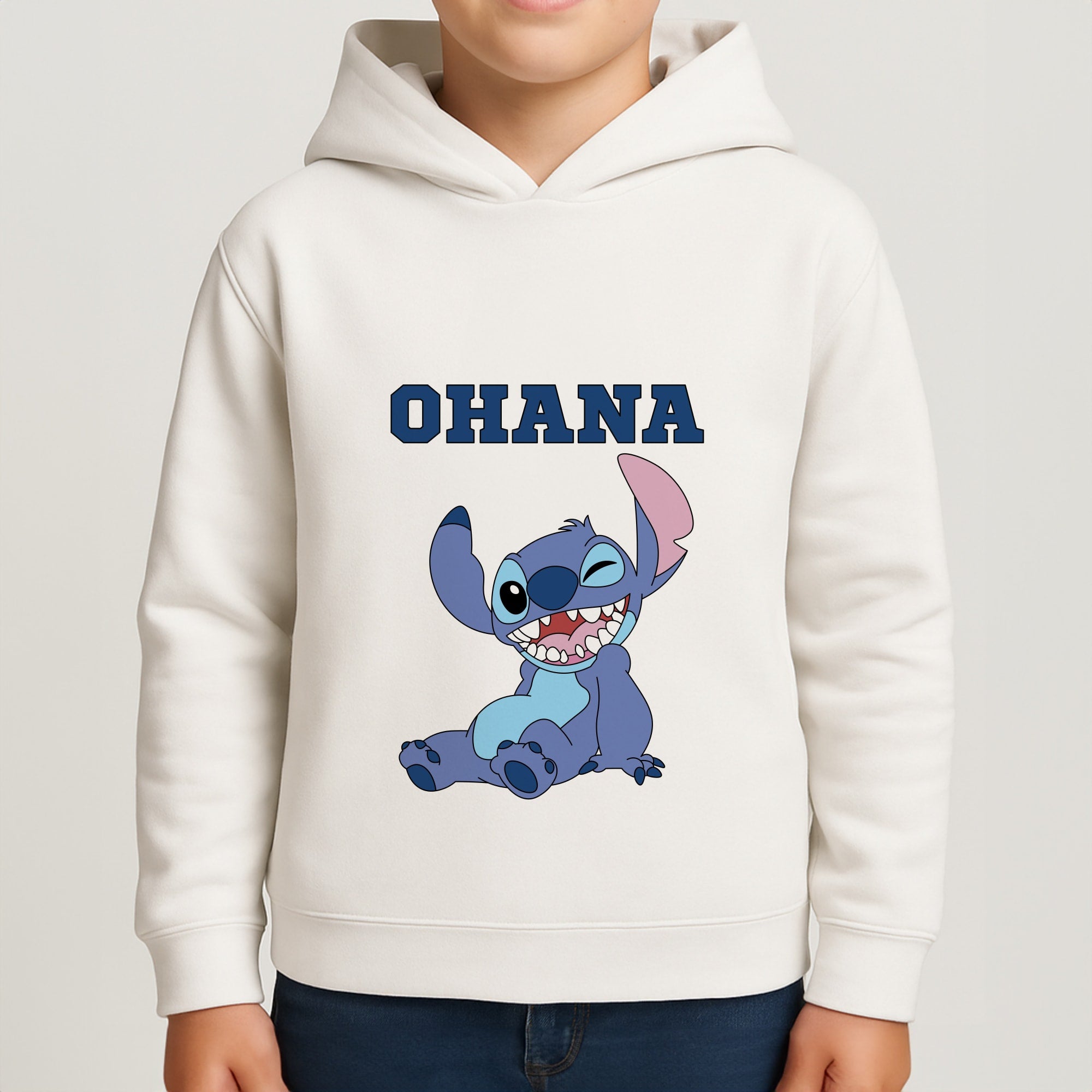 Blue Alien Ohana Boys Hoodie