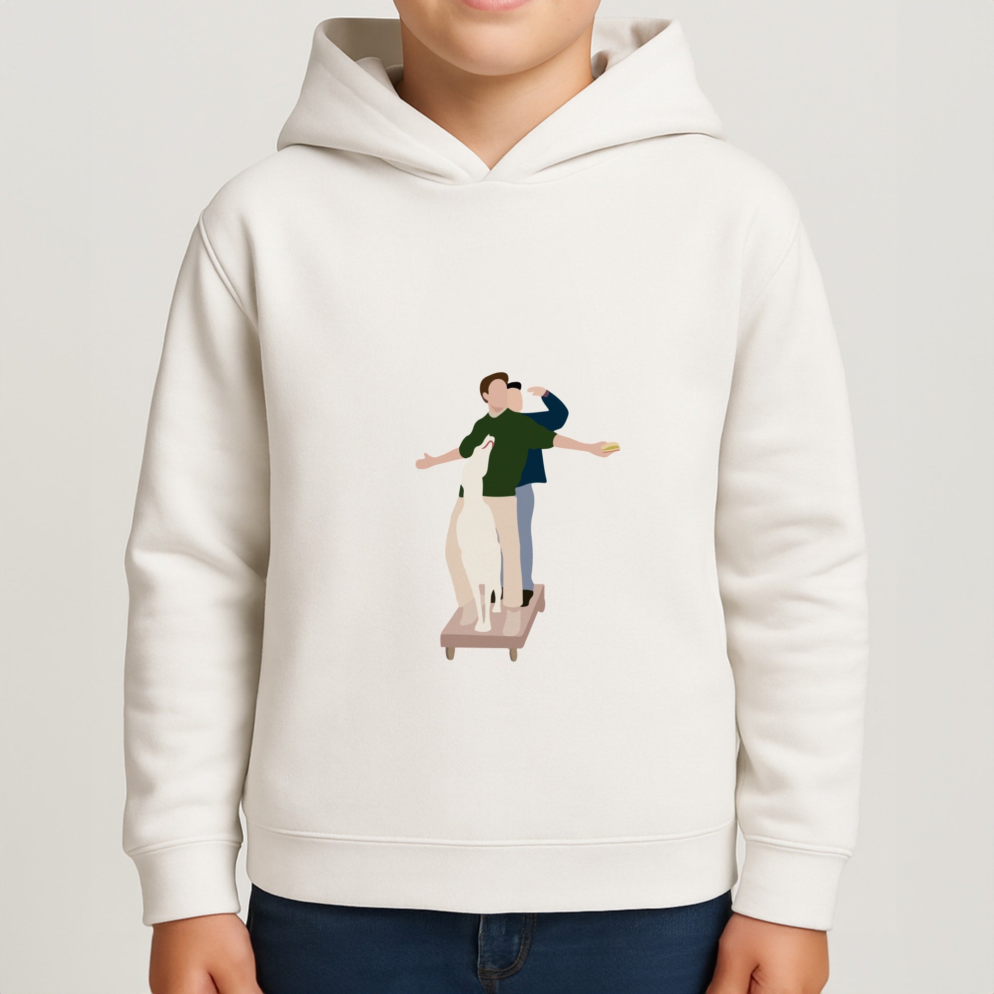 Two Men And A Dog Boys Hoodie