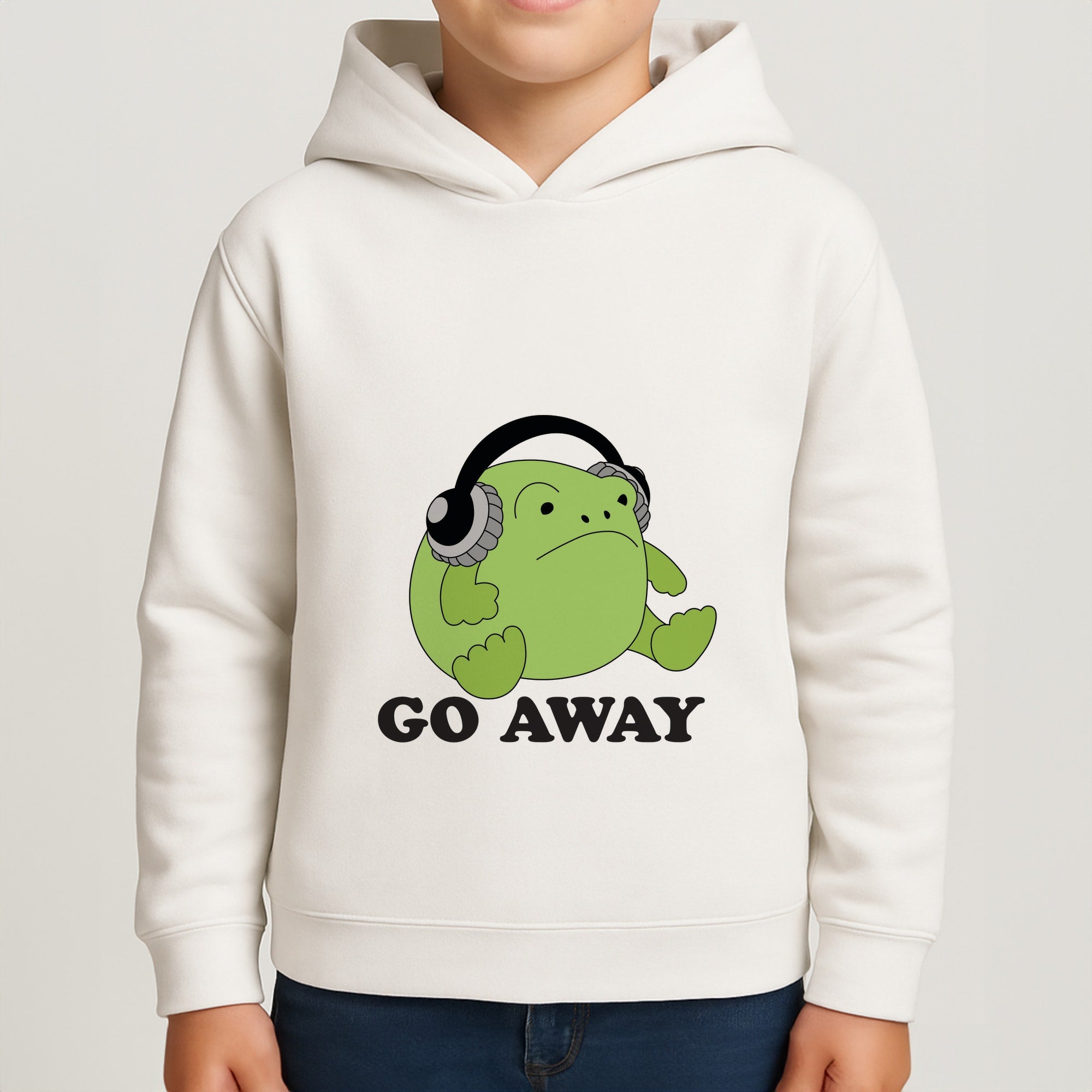 Go Away Grumpy Frog Boys Hoodie