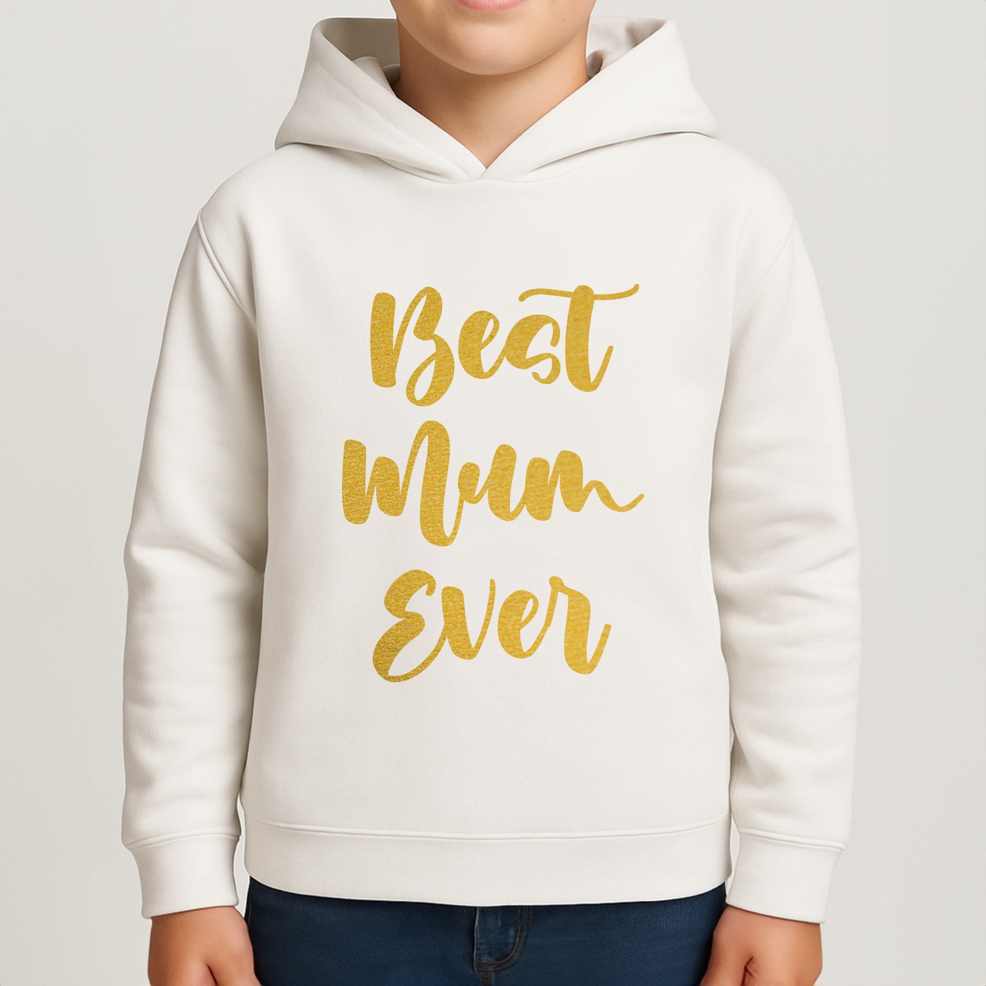 Golden Best Mum Ever Boys Hoodie