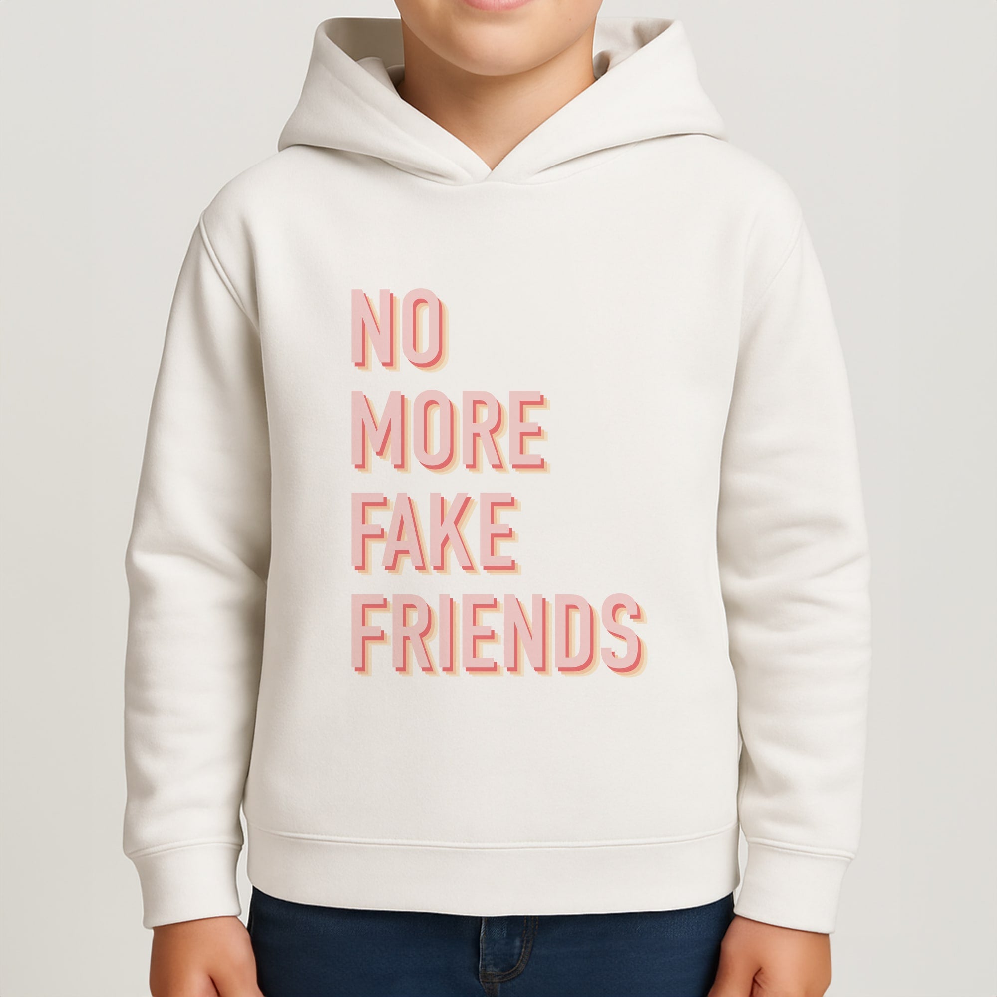 No More Fake Friends Boys Hoodie