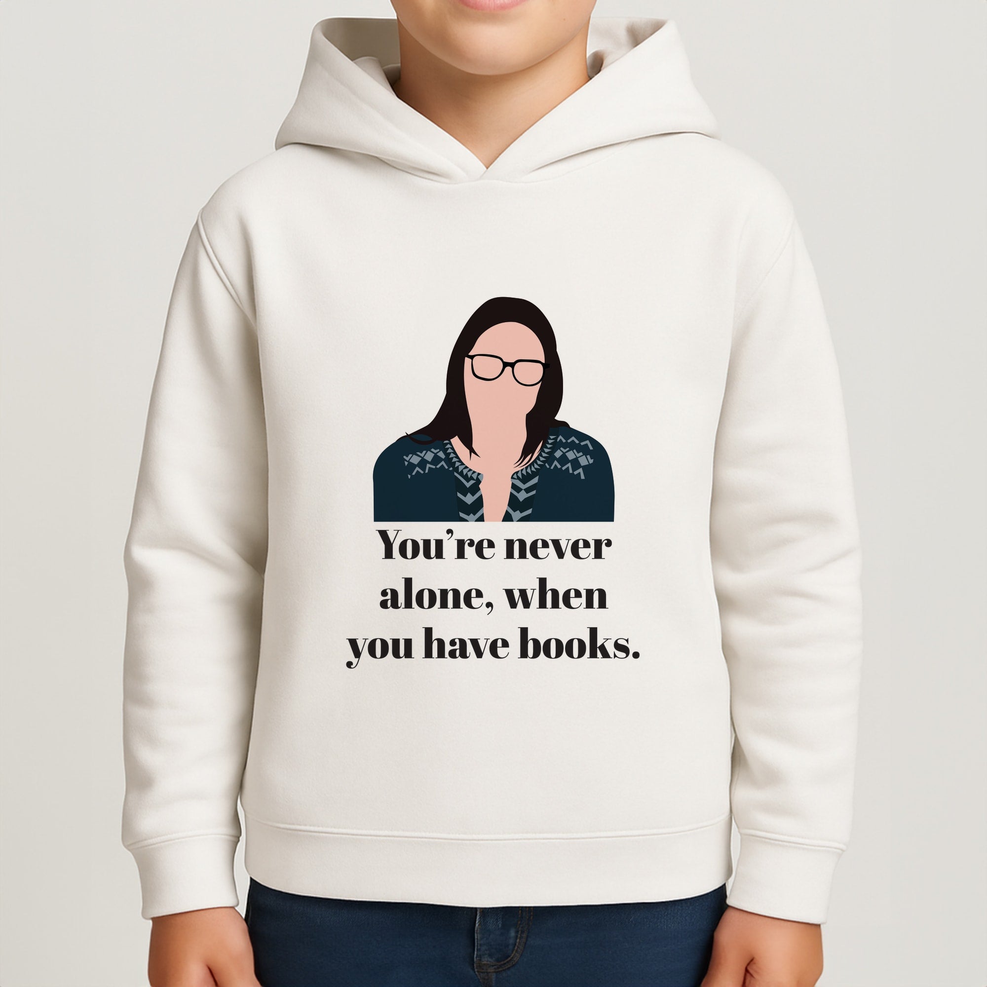 You're Never Alone, When You Have Books Boys Hoodie