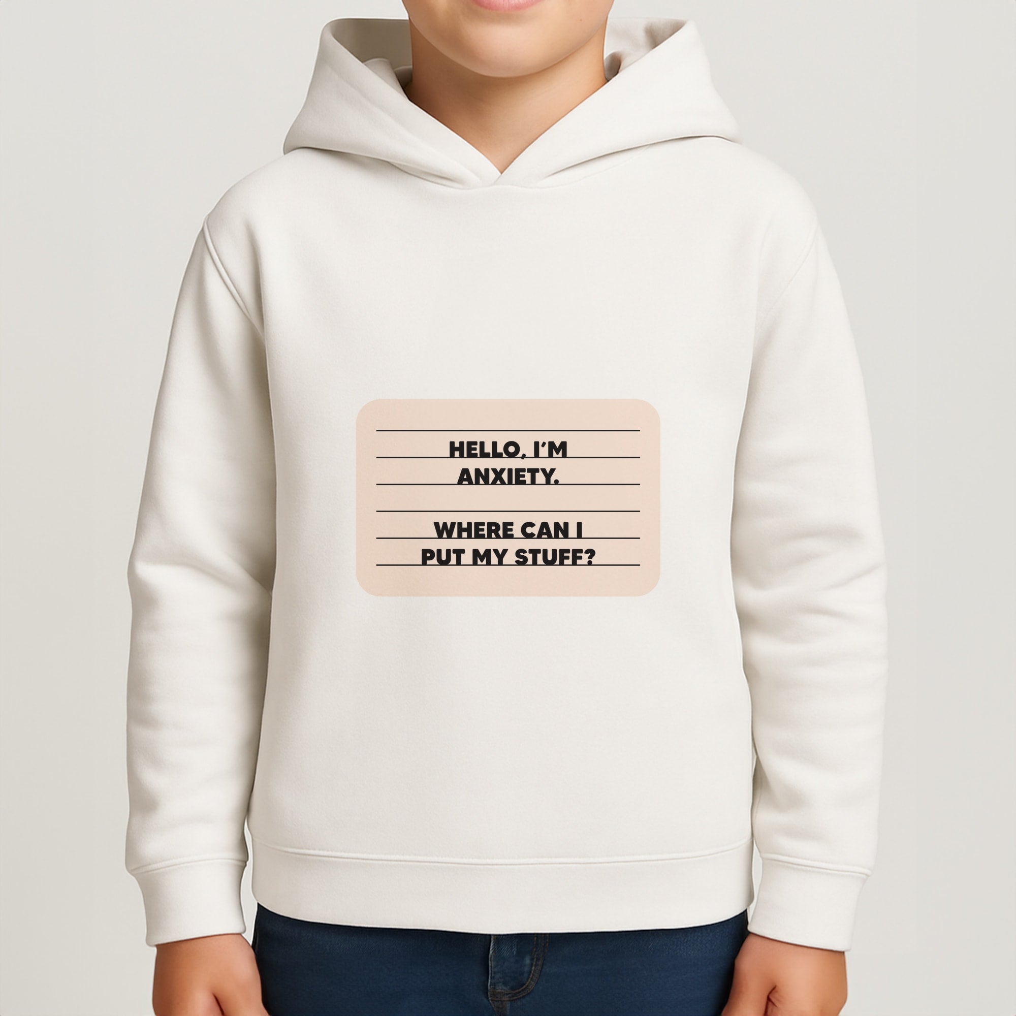 Hello I'm Anxiety - Inside Out Boys Hoodie