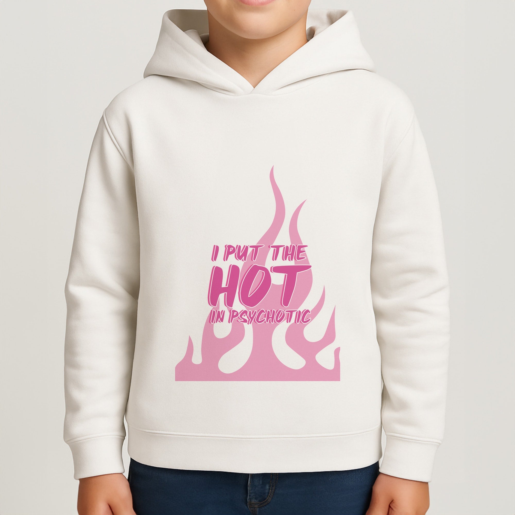 I Put The Hot In Psychotic - Funny Quotes Boys Hoodie
