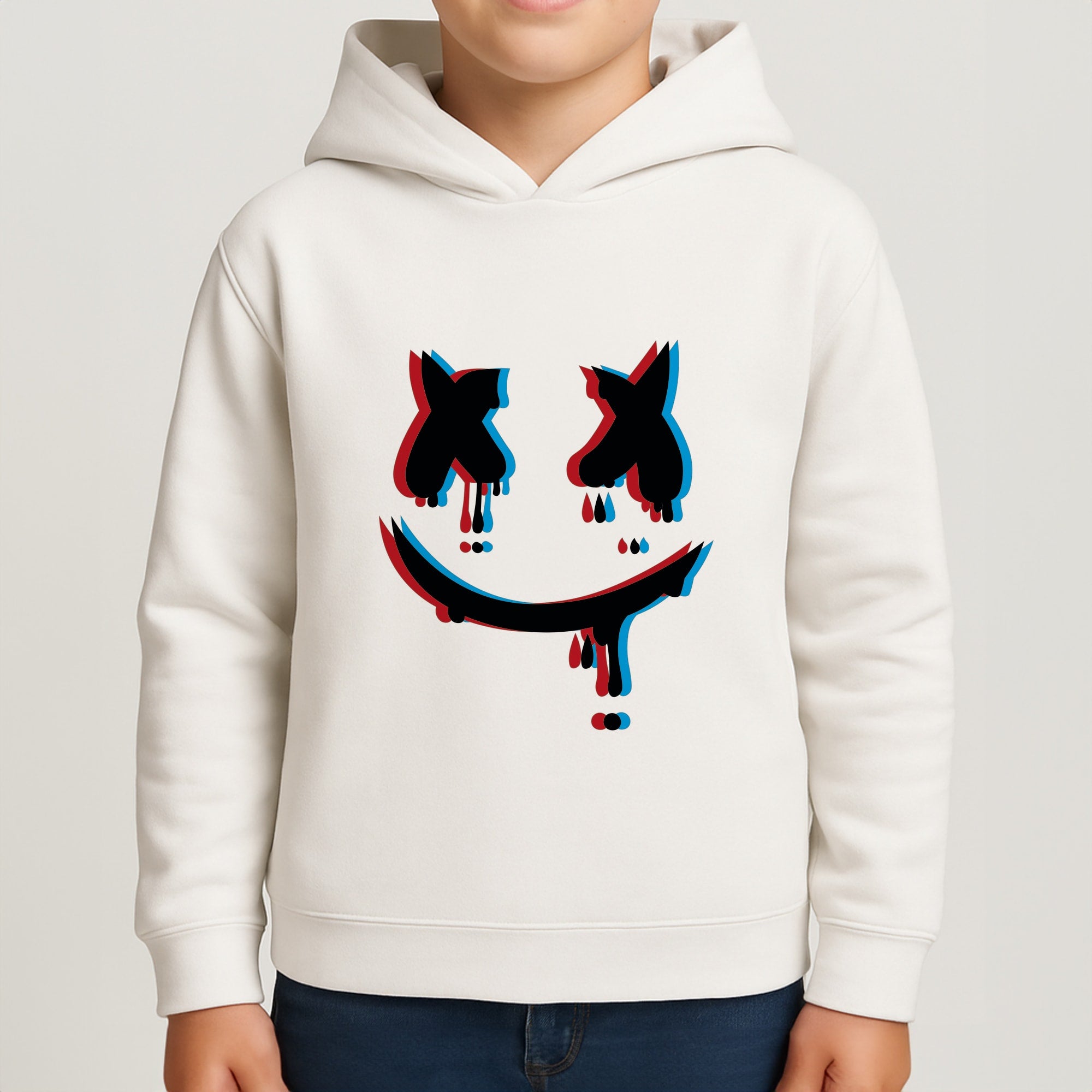 Blue Blur - White Helmet DJ Boys Hoodie