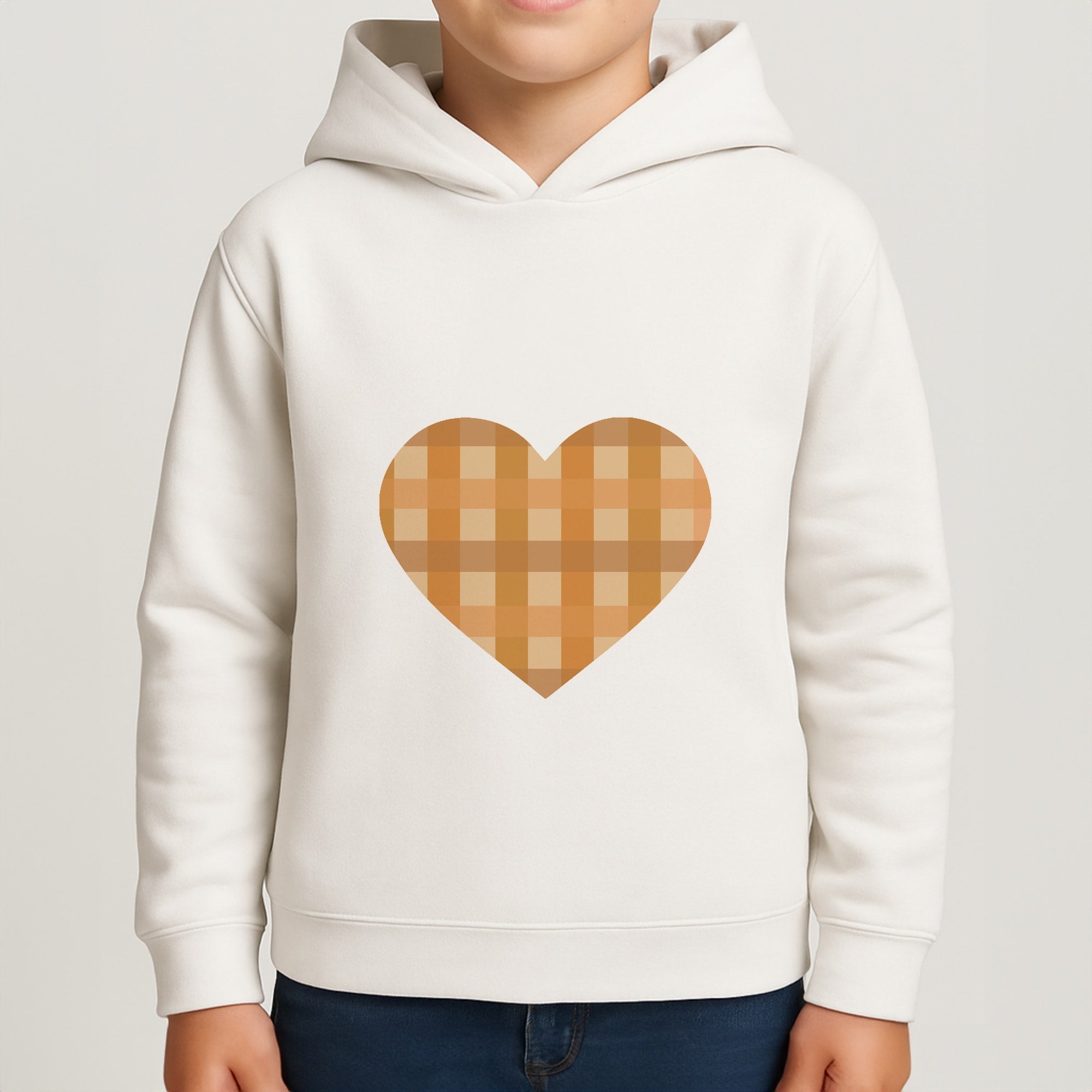 Orange Plaid Pattern- Autumn Boys Hoodie