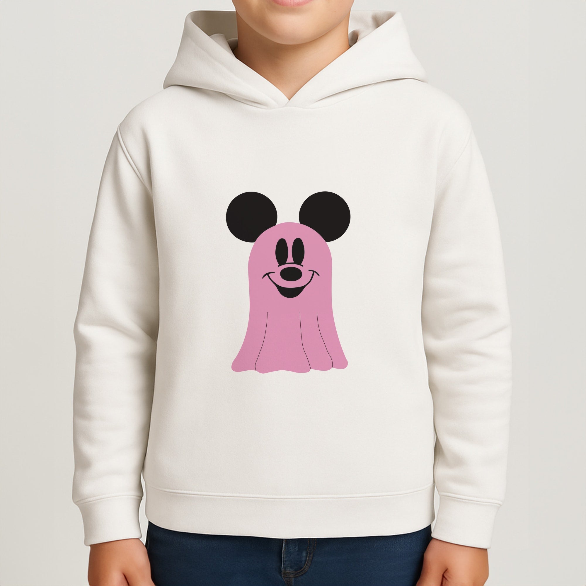 Mouse Ghost Pattern Halloween Boys Hoodie