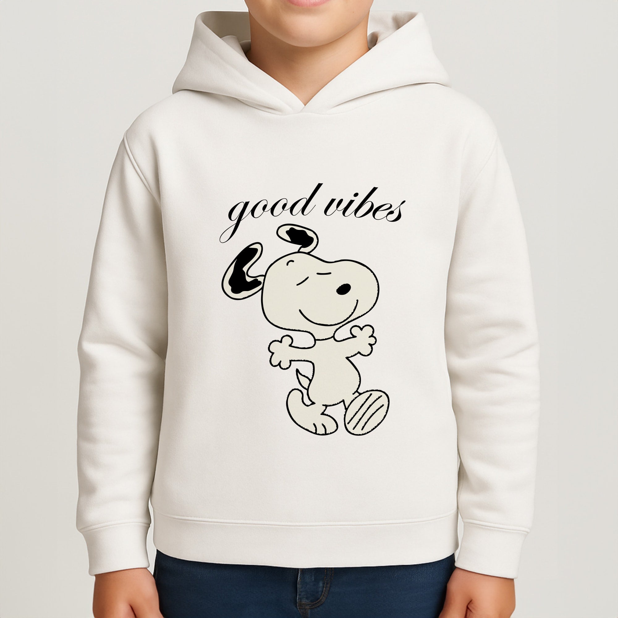 Good Vibes Cartoon Beagle Boys Hoodie
