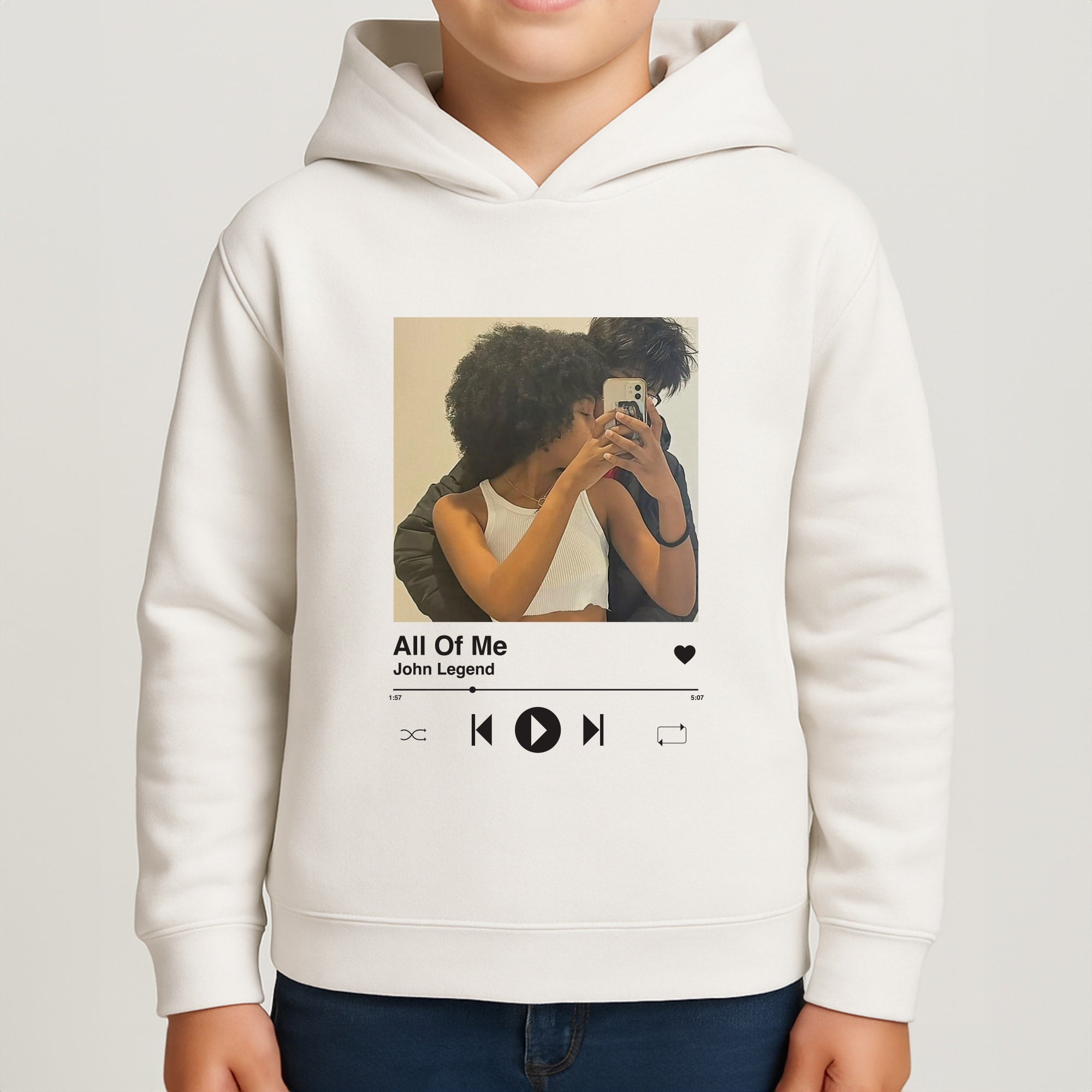 Album Cover - Personalised Couples Boys Hoodie