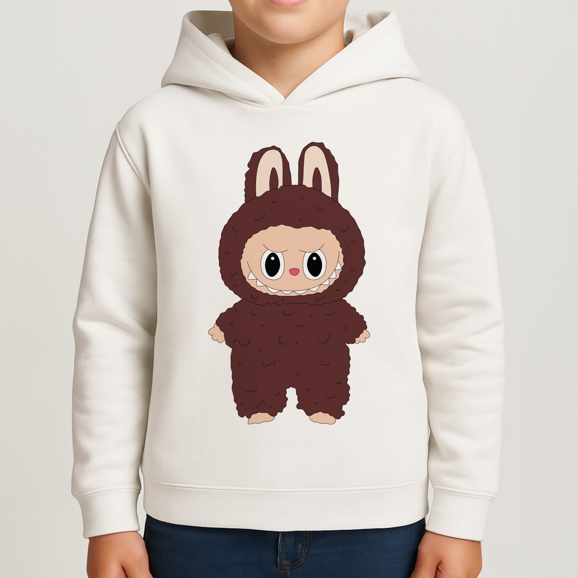 Cute Brown Monster Boys Hoodie
