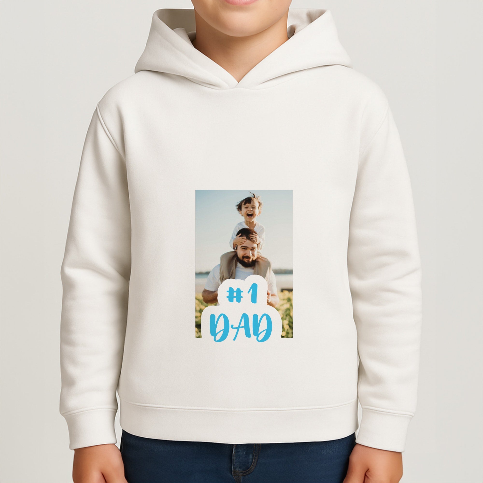 Hashtag 1 Dad - Personalised Father's Day Boys Hoodie