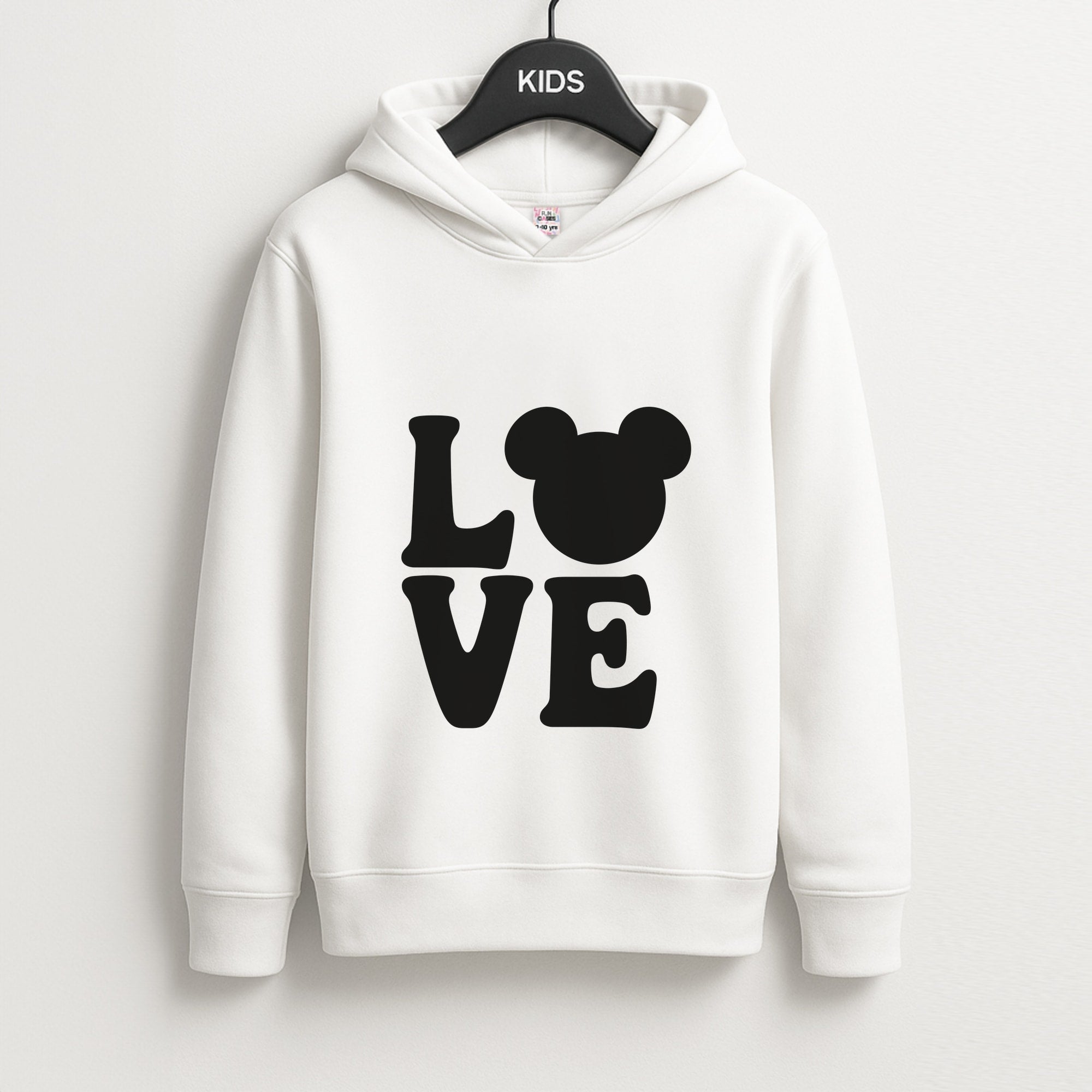 Mouse Love Valentine's Unisex Kids Hoodie