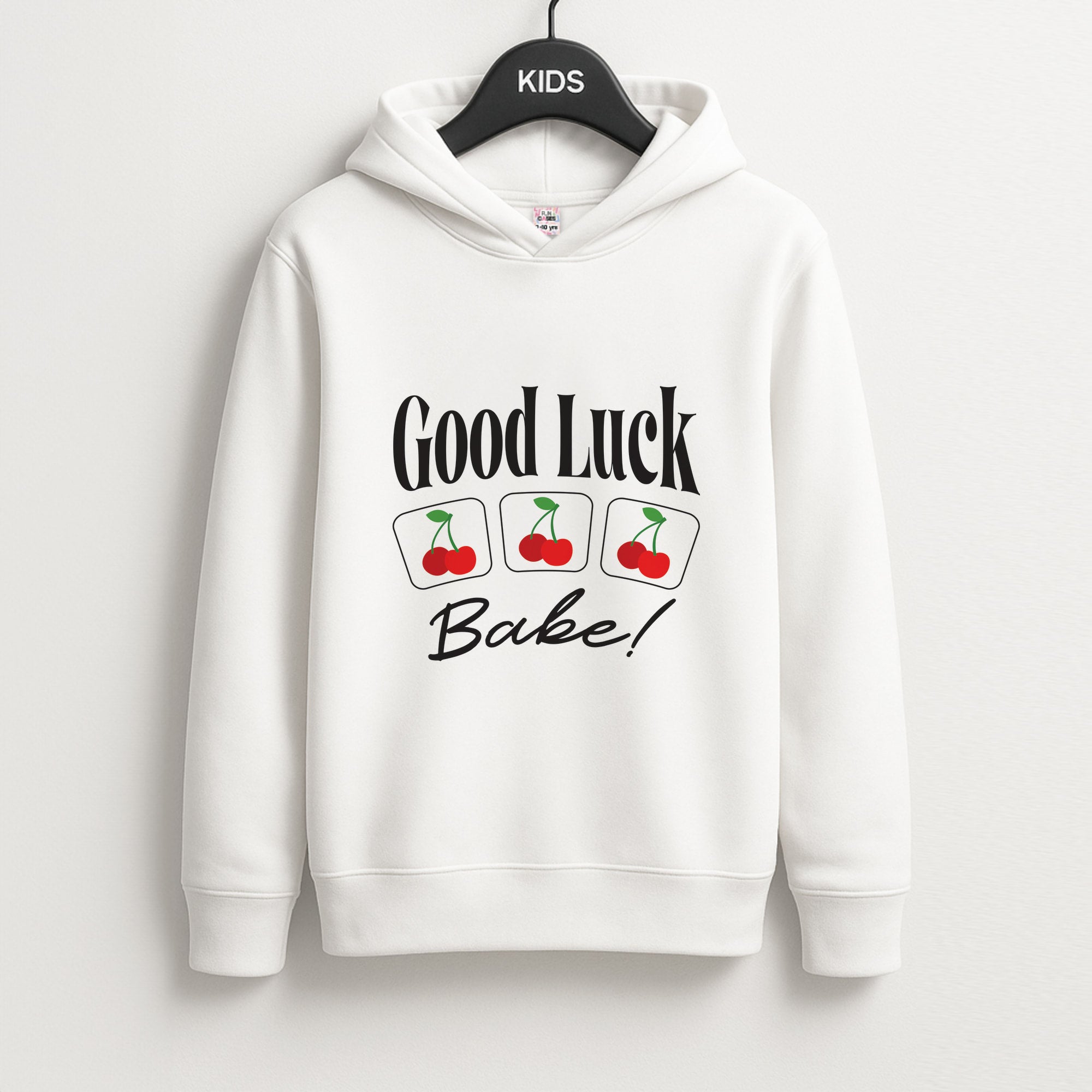 Good Luck Babe Cherries Unisex Kids Hoodie