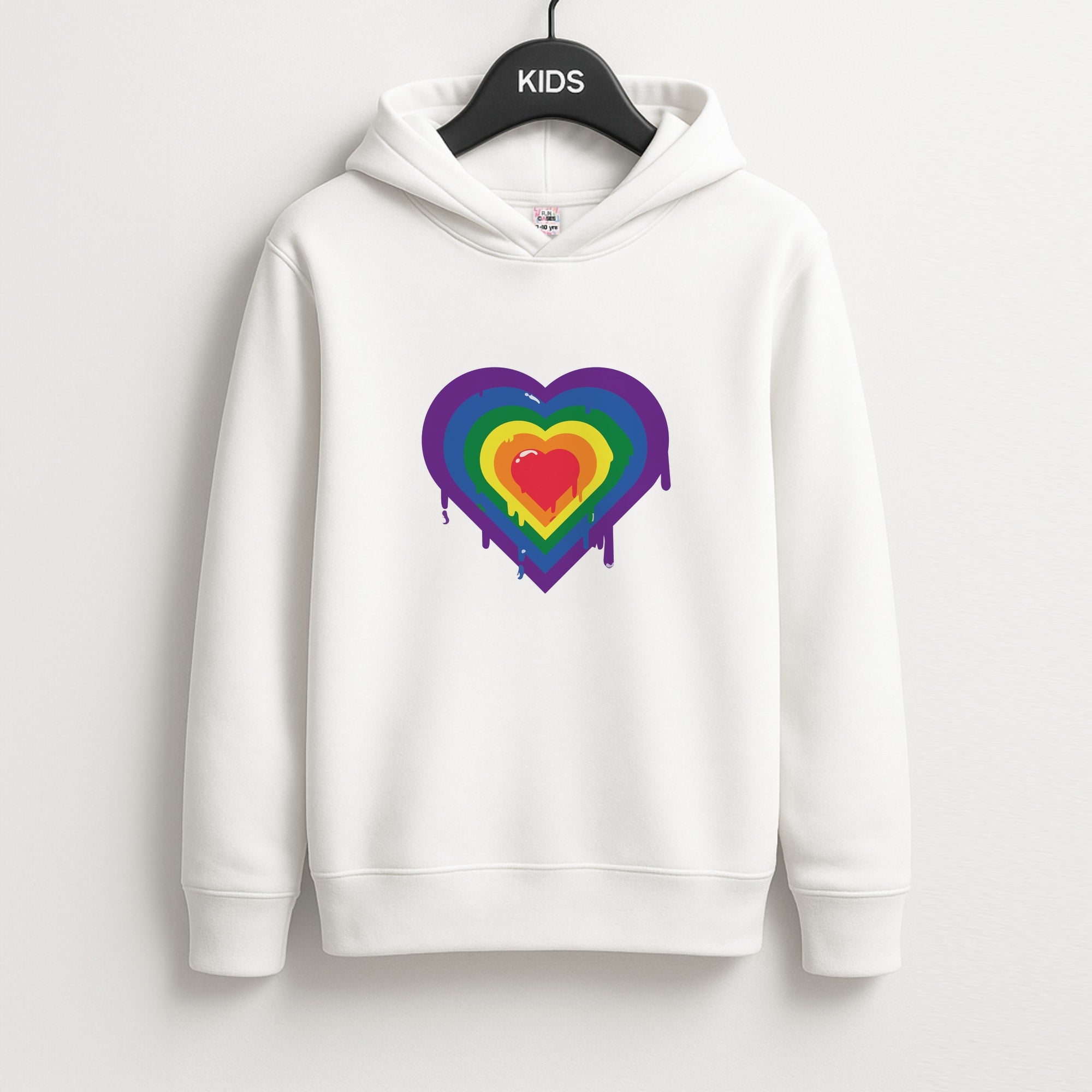 Dripped heart - Pride Kids Hoodie