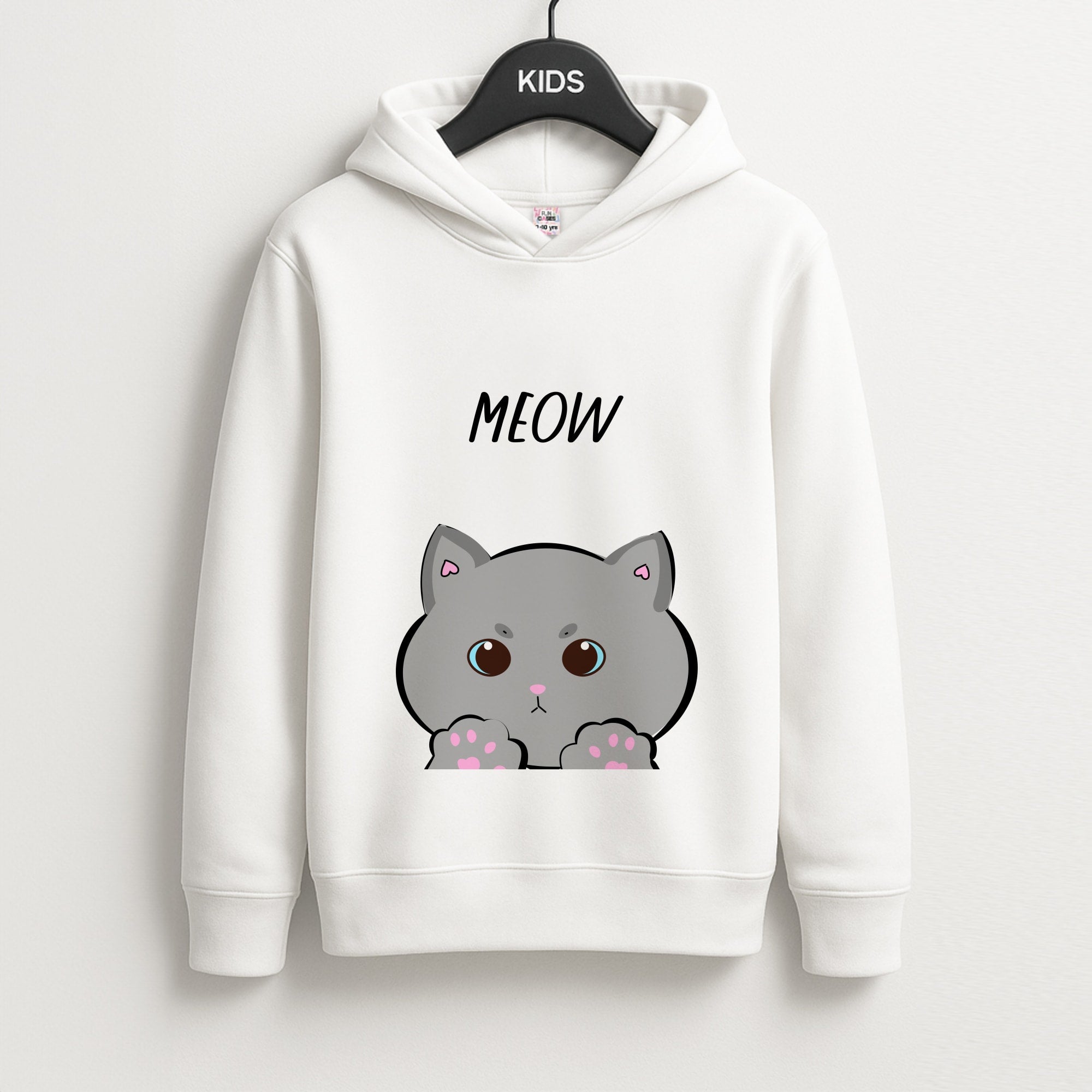 Grey Kitty - Cats Unisex Kids Hoodie