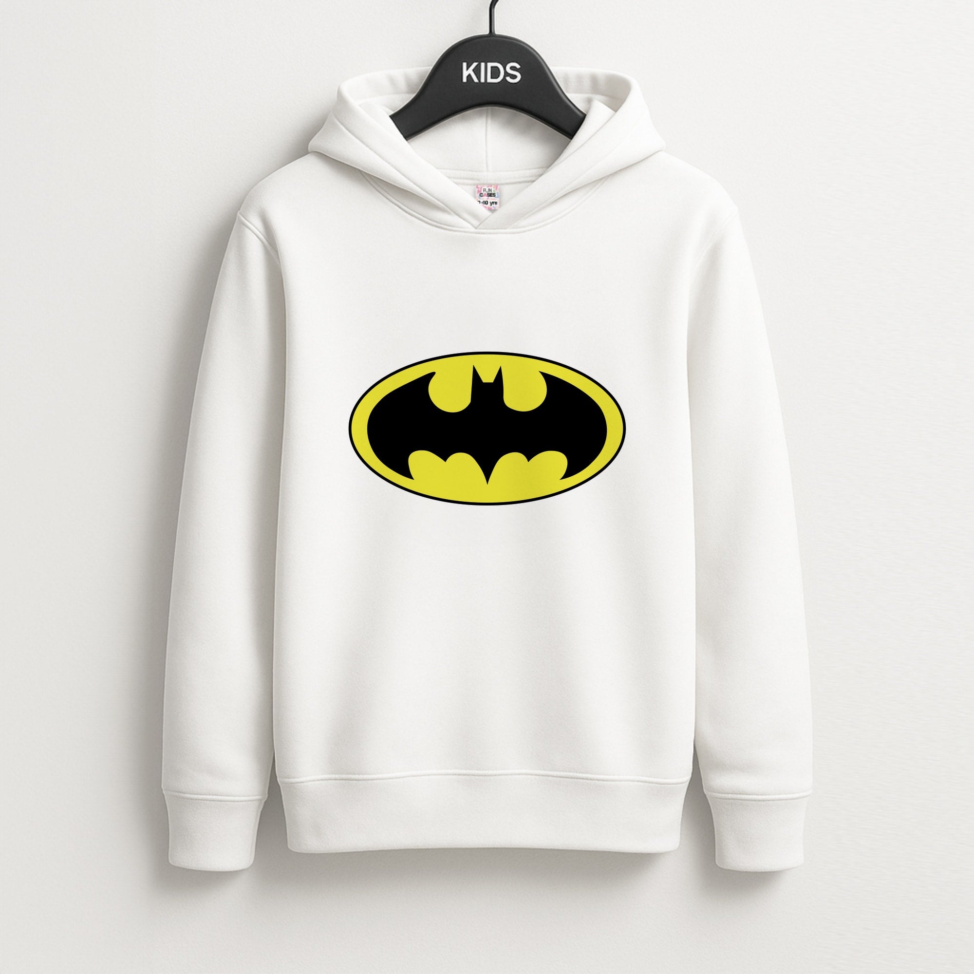 Black Bat Superhero Logo Kids Hoodie