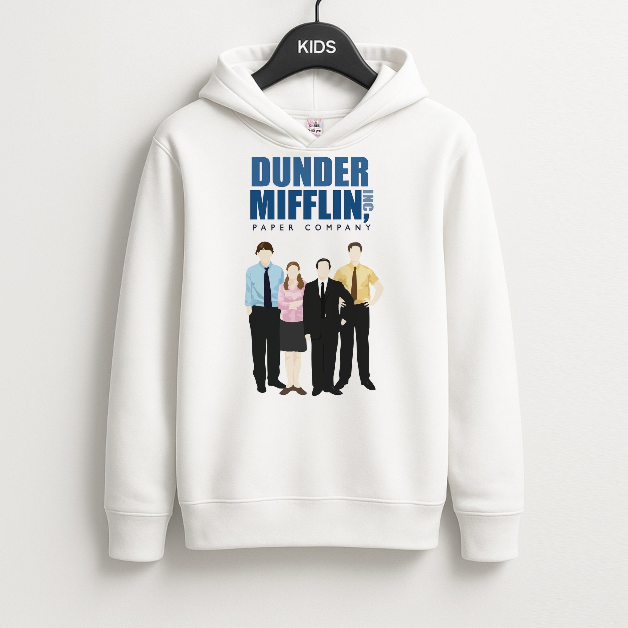 Office Cartoon - Dunder Mifflin Kids Hoodie