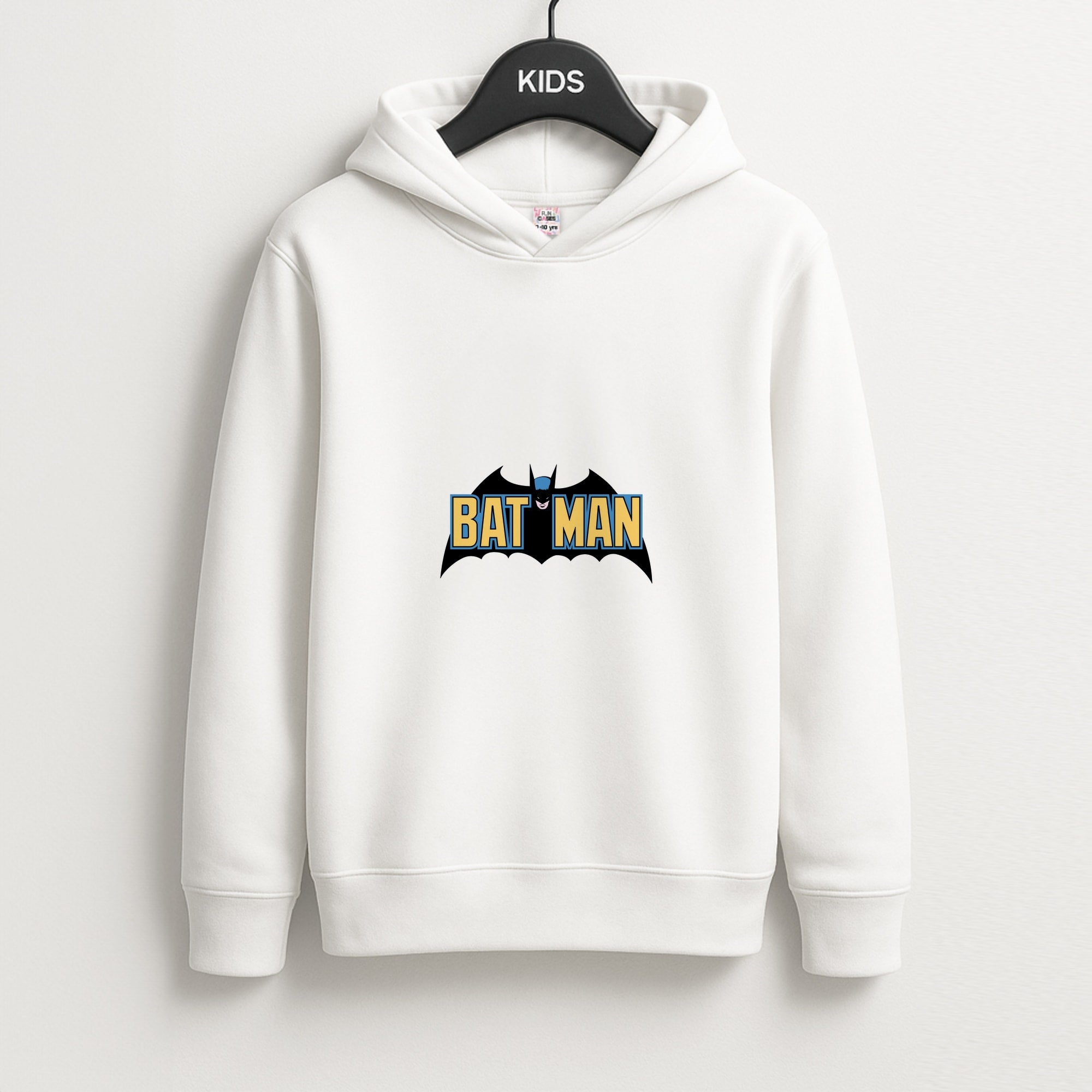 Yellow Bat Superhero Logo Unisex Kids Hoodie