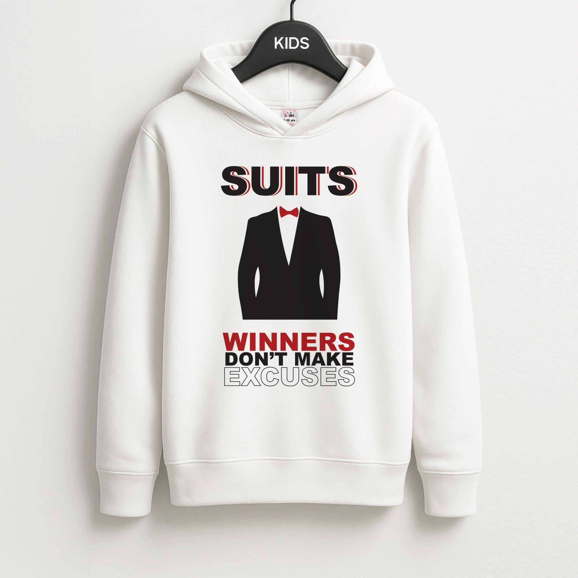 Winners Don't Make Excuses Unisex Kids Hoodie
