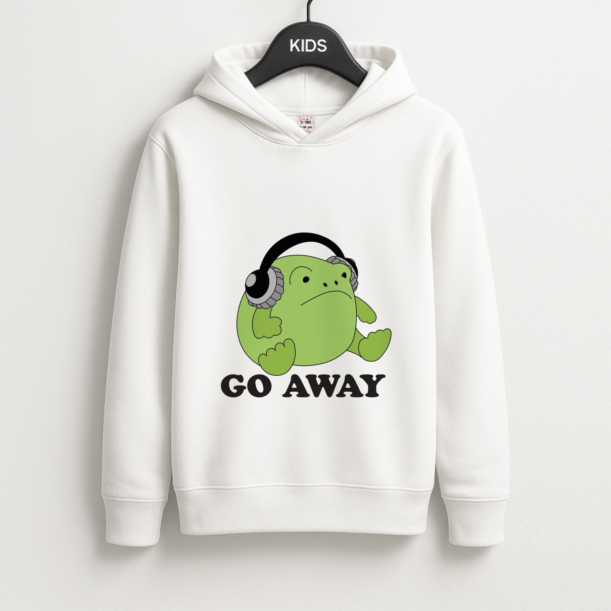 Go Away Grumpy Frog Unisex Kids Hoodie