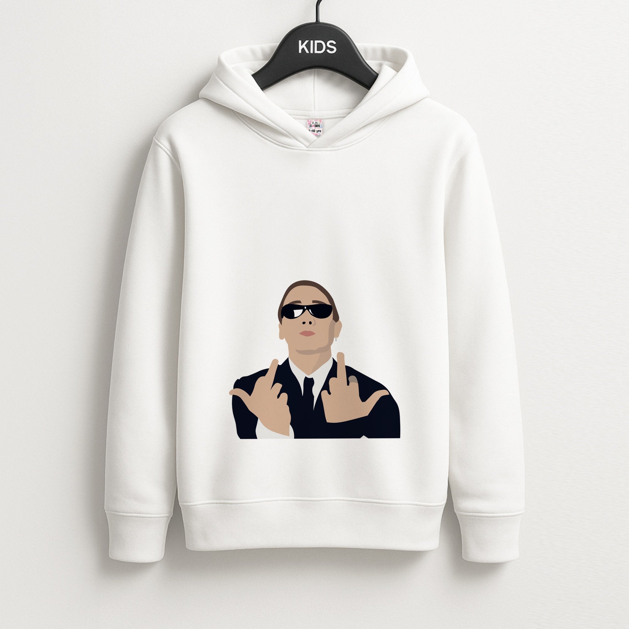 Middle Finger Unisex Kids Hoodie