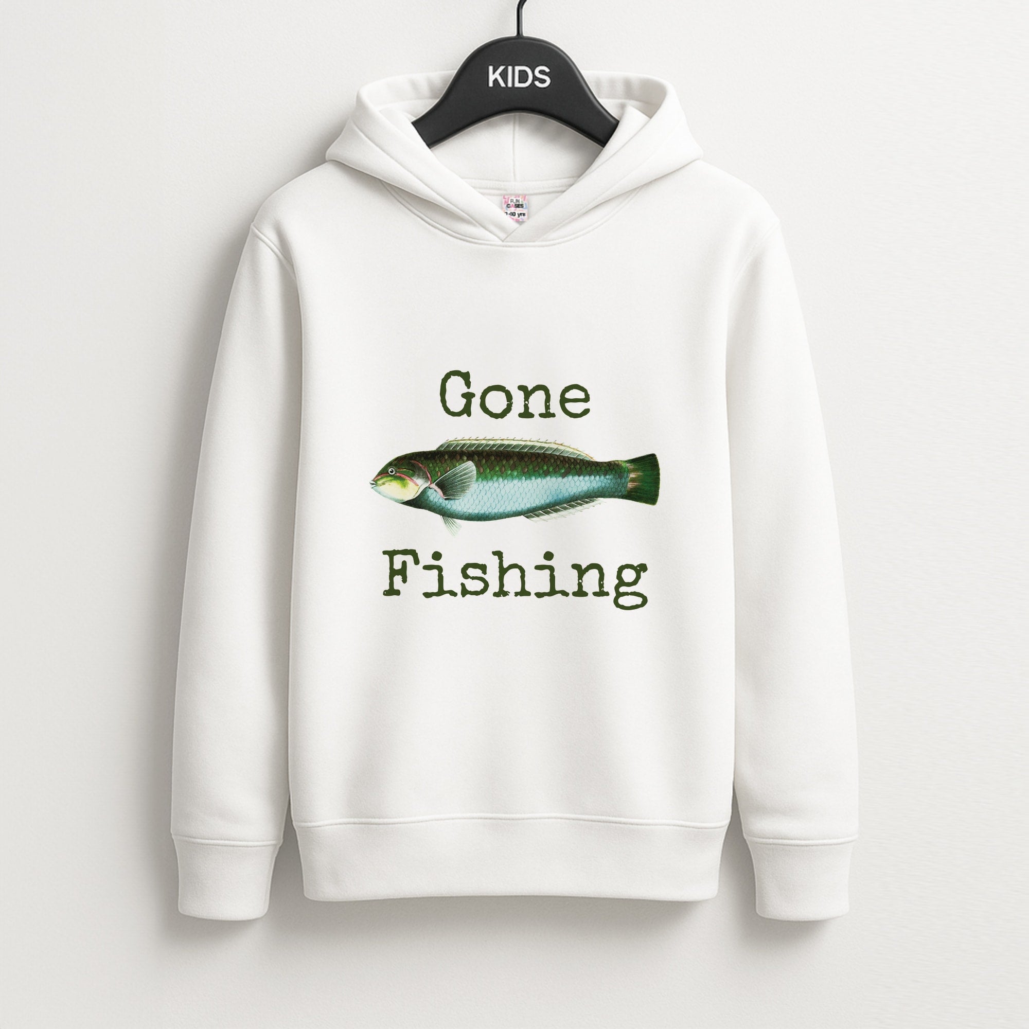 Gone Fishing  Unisex Kids Hoodie