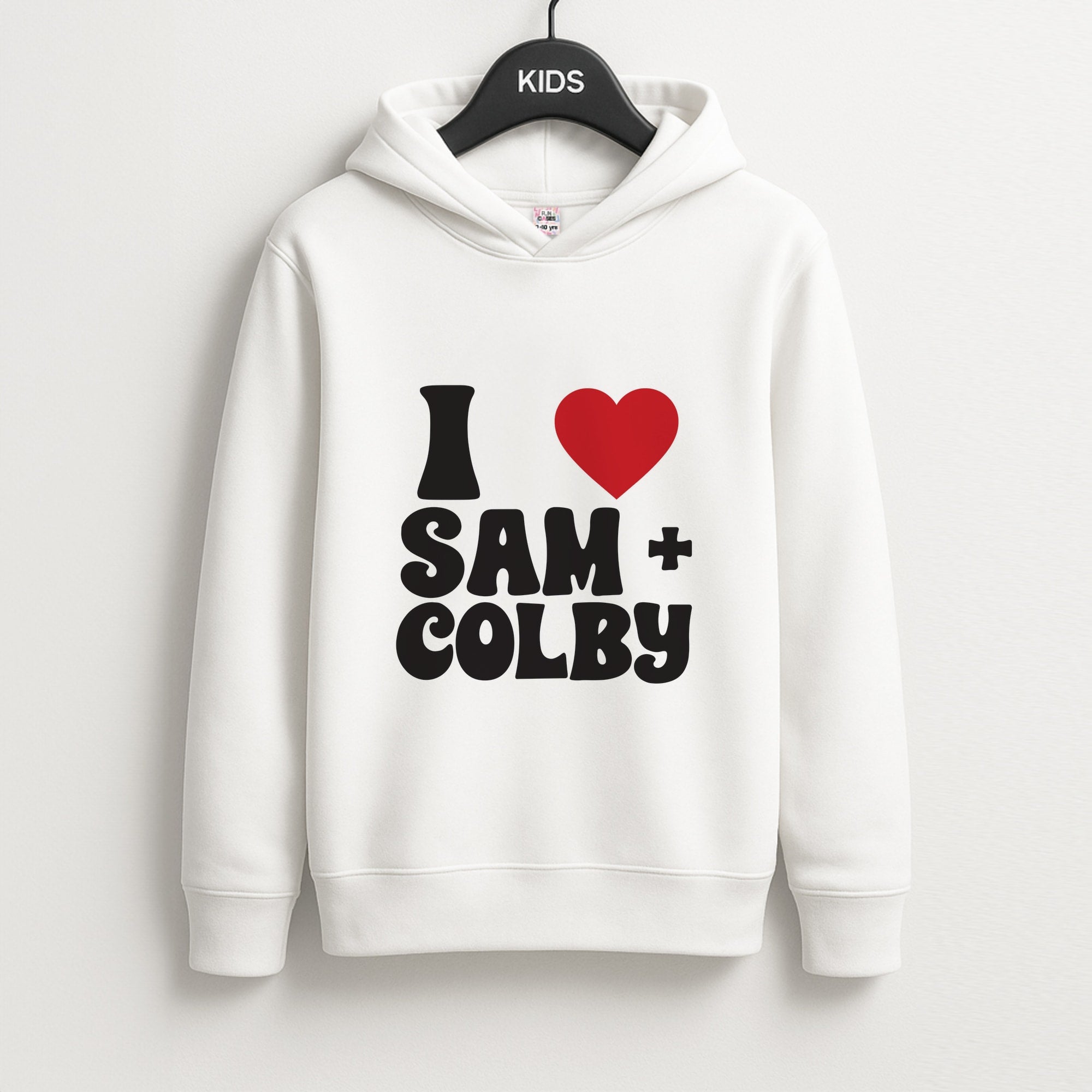 I Love S & C Unisex Kids Hoodie
