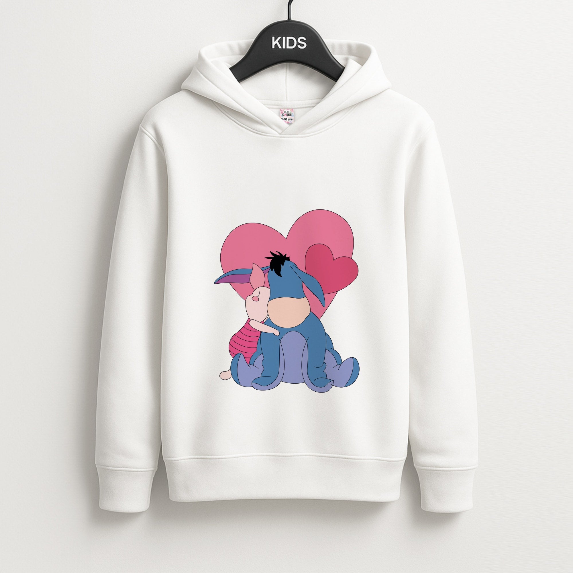 Donkey and Pig Valentine's Unisex Kids Hoodie