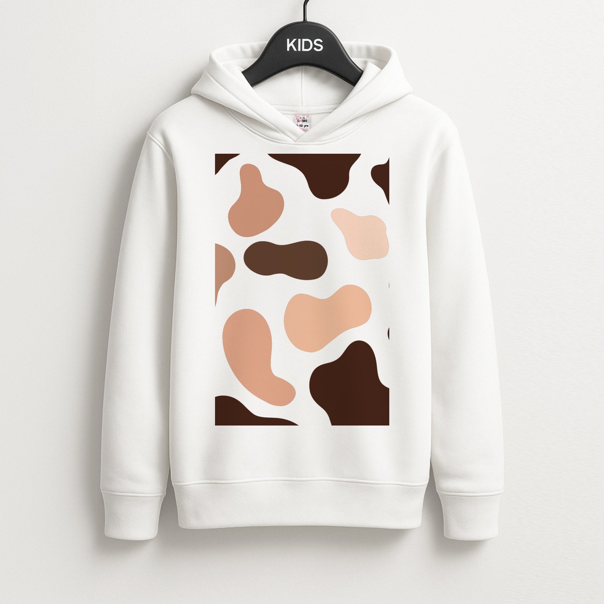 Cowprint Nude Kids Hoodie
