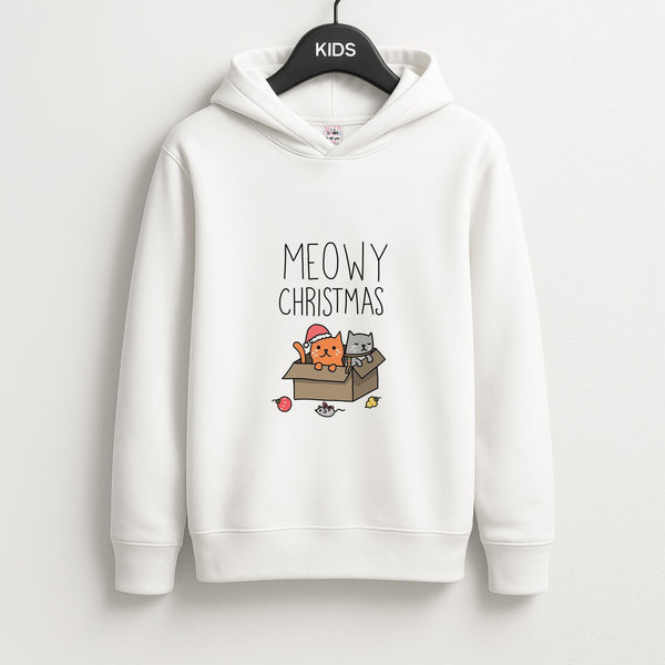 Meowy Christmas Unisex Kids Hoodie