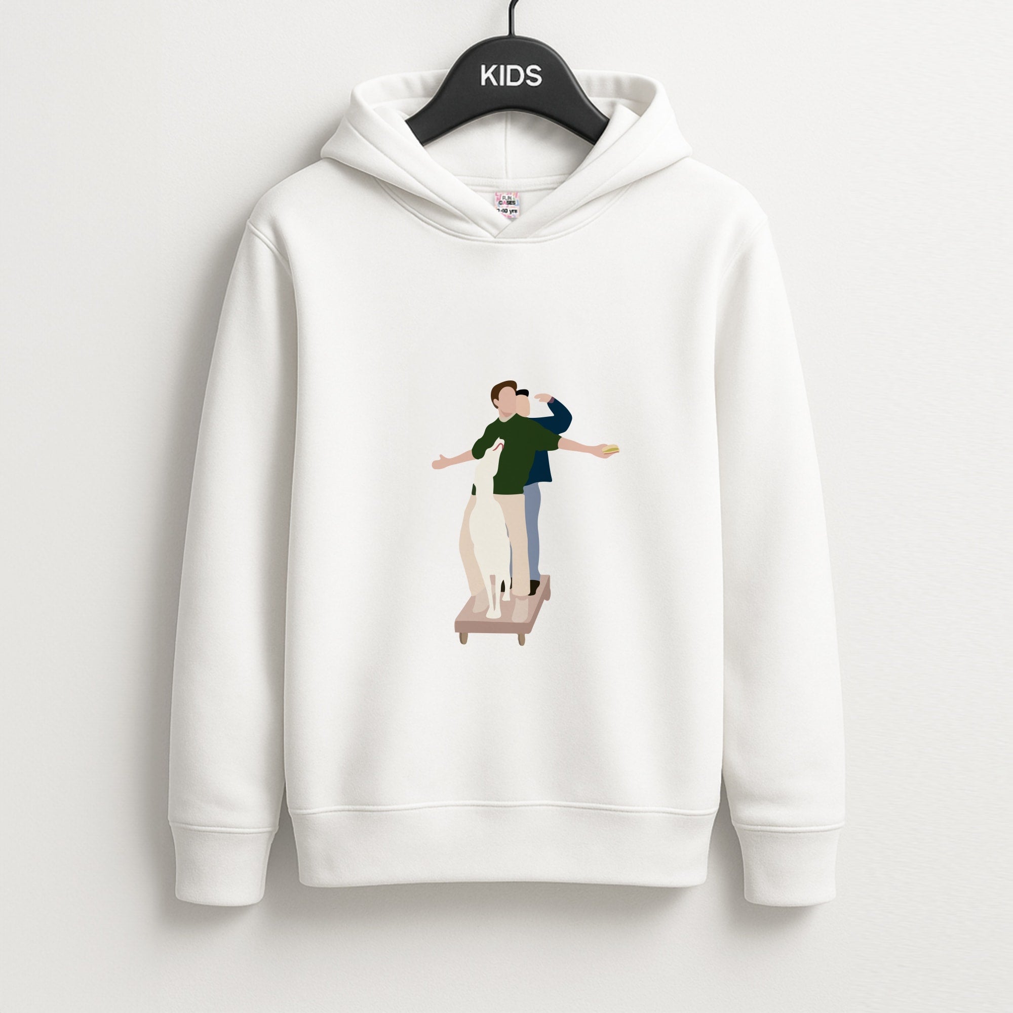 Two Men And A Dog Unisex Kids Hoodie