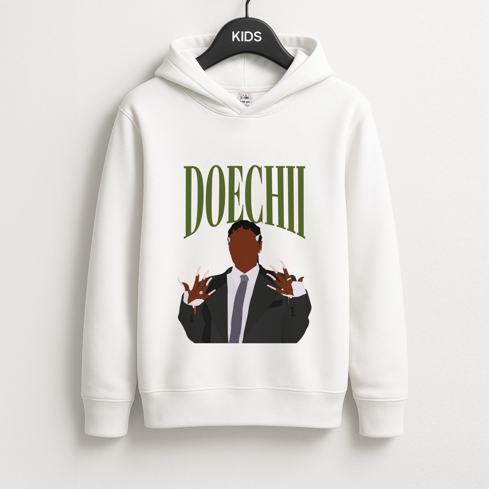 Rapper In Suit Unisex Kids Hoodie