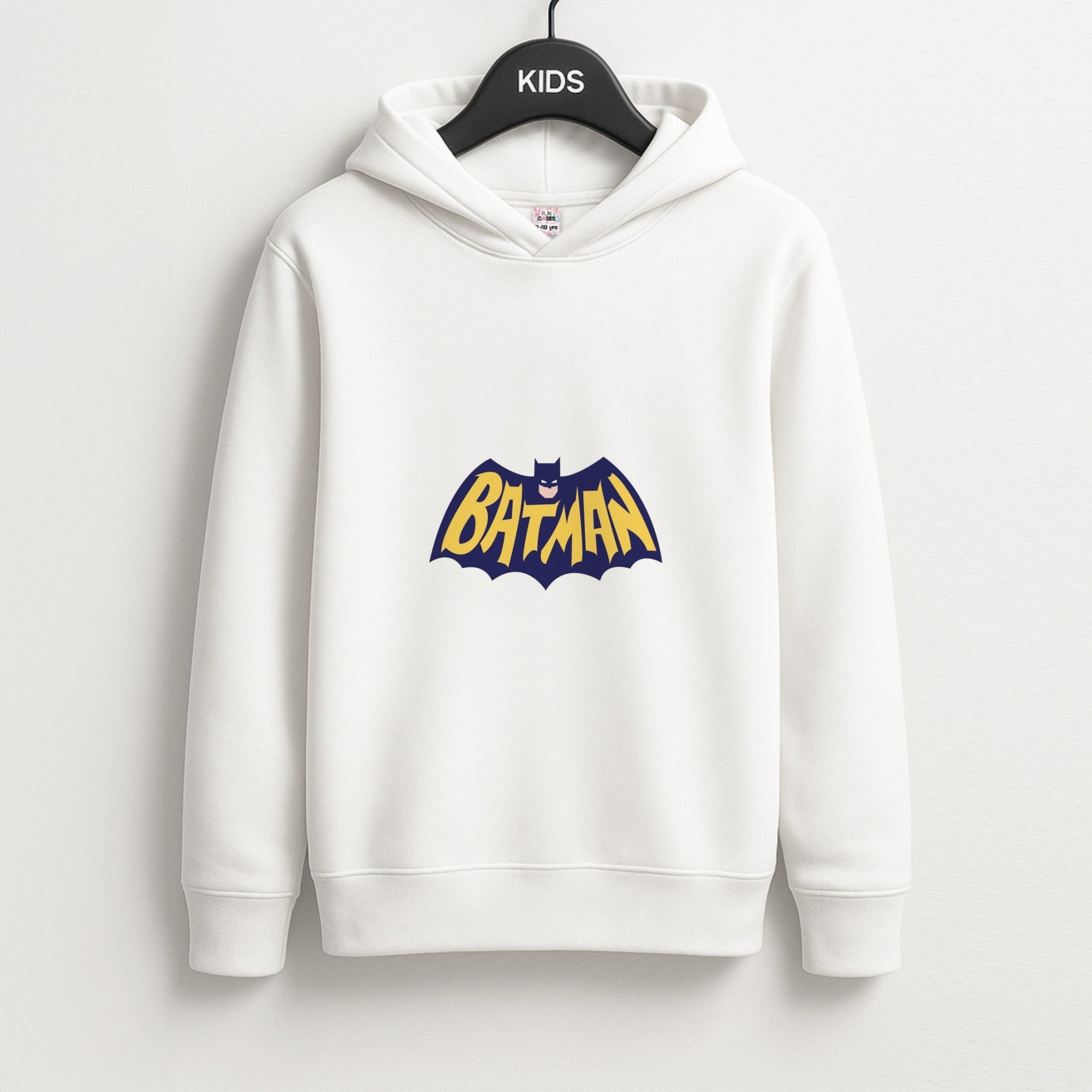 Bat Superhero Purple Logo Unisex Kids Hoodie