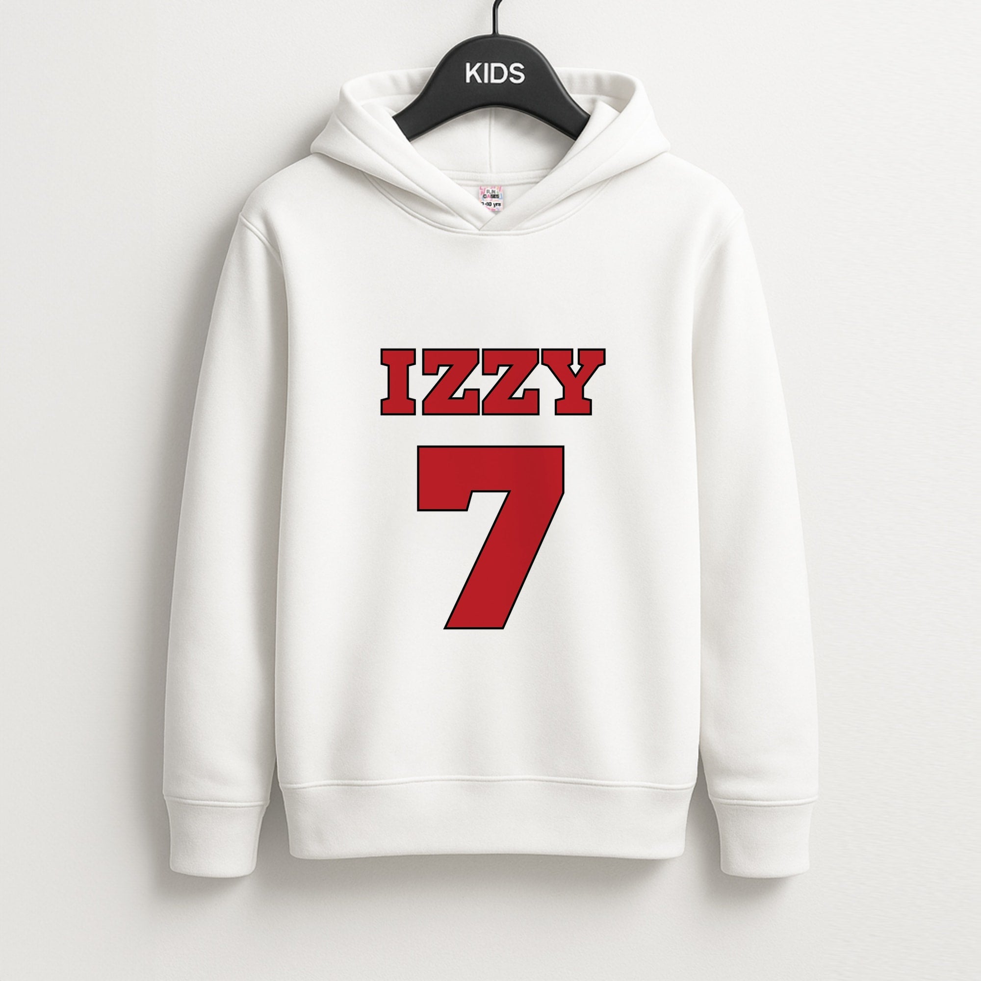 Black And White Stripes - Personalised Football Unisex Kids Hoodie