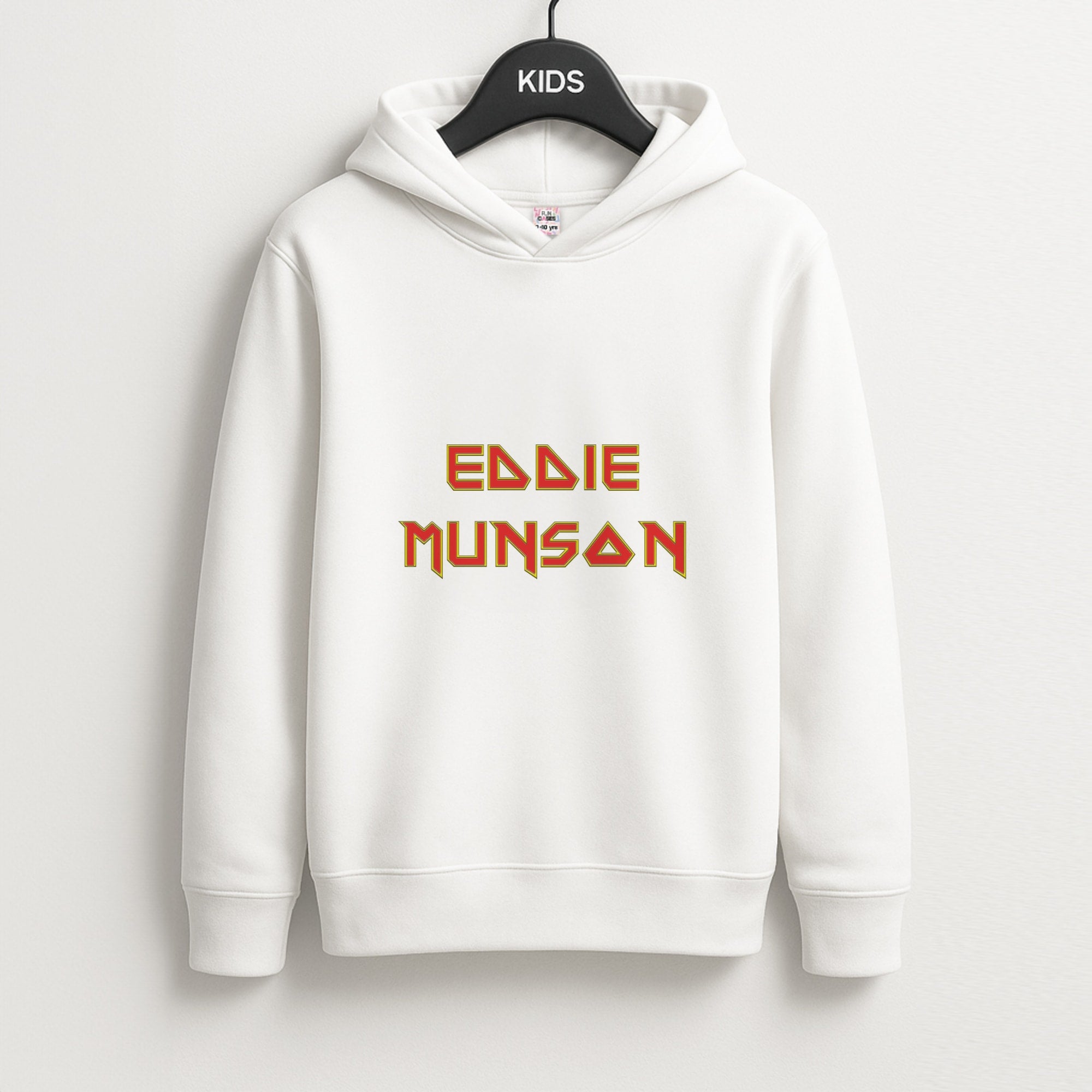 Eddie Munson Text Unisex Kids Hoodie