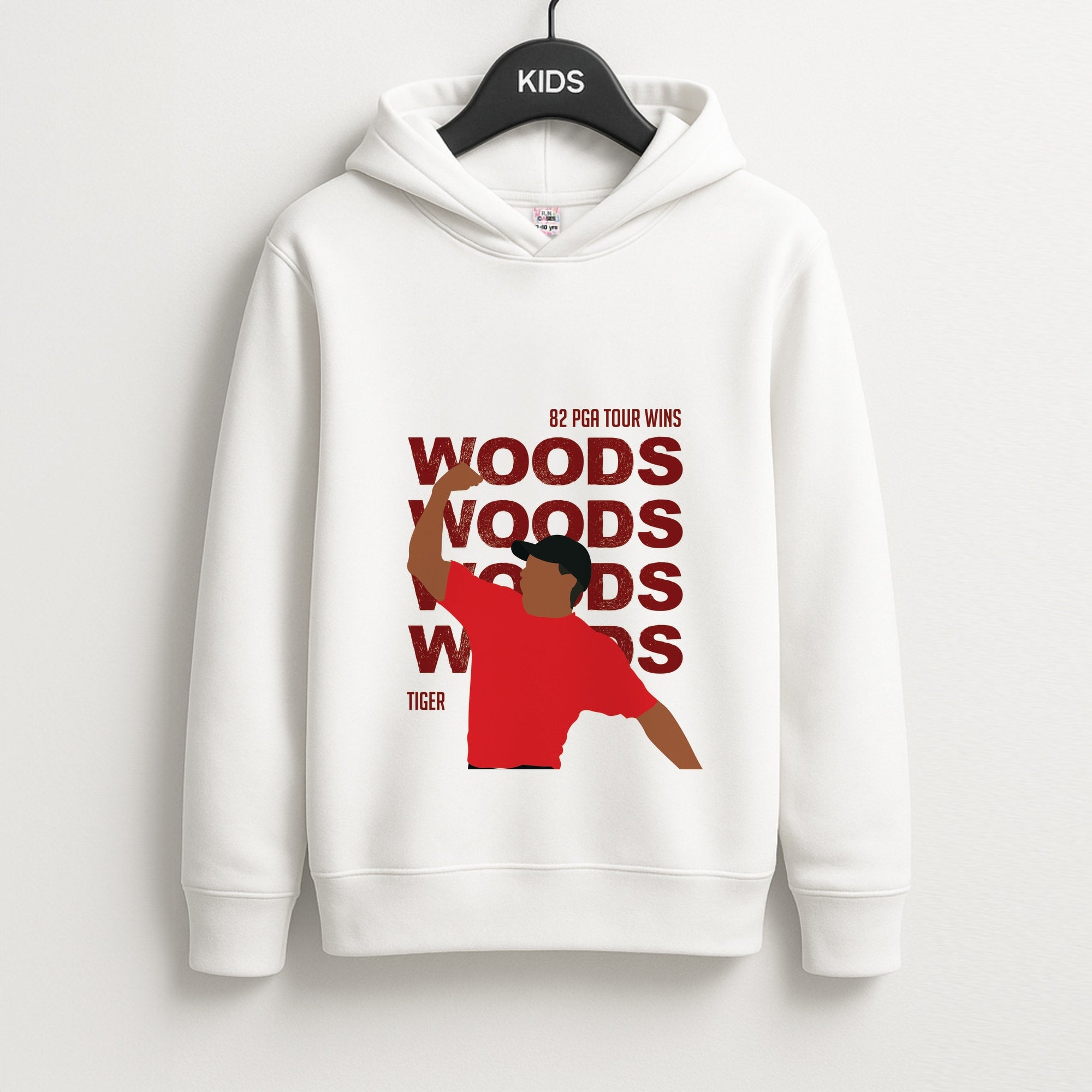Woods Dark Red Unisex Kids Hoodie