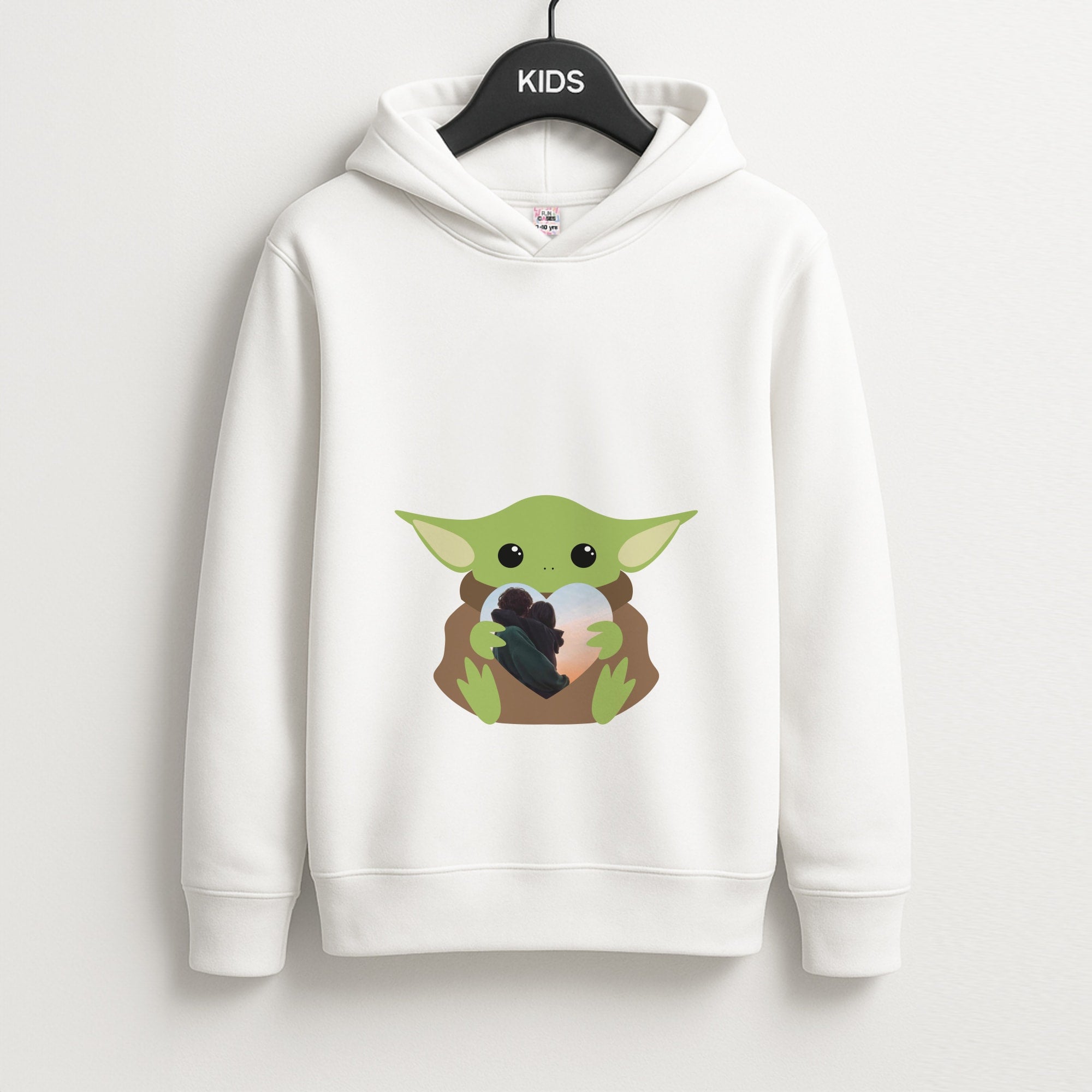 Baby Yoda - Personalised Couples Unisex Kids Hoodie