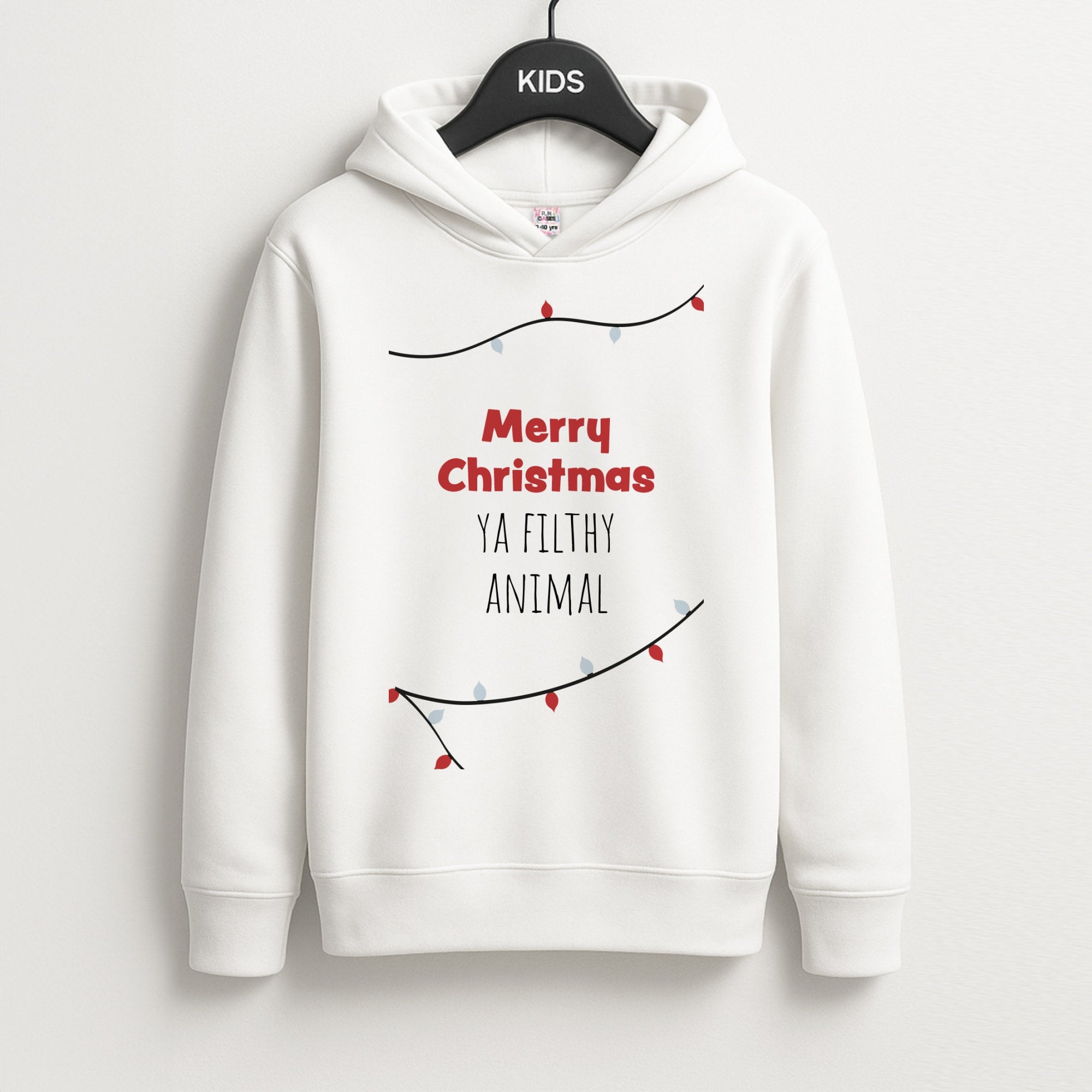Merry Christmas Ya Filthy Animal Unisex Kids Hoodie