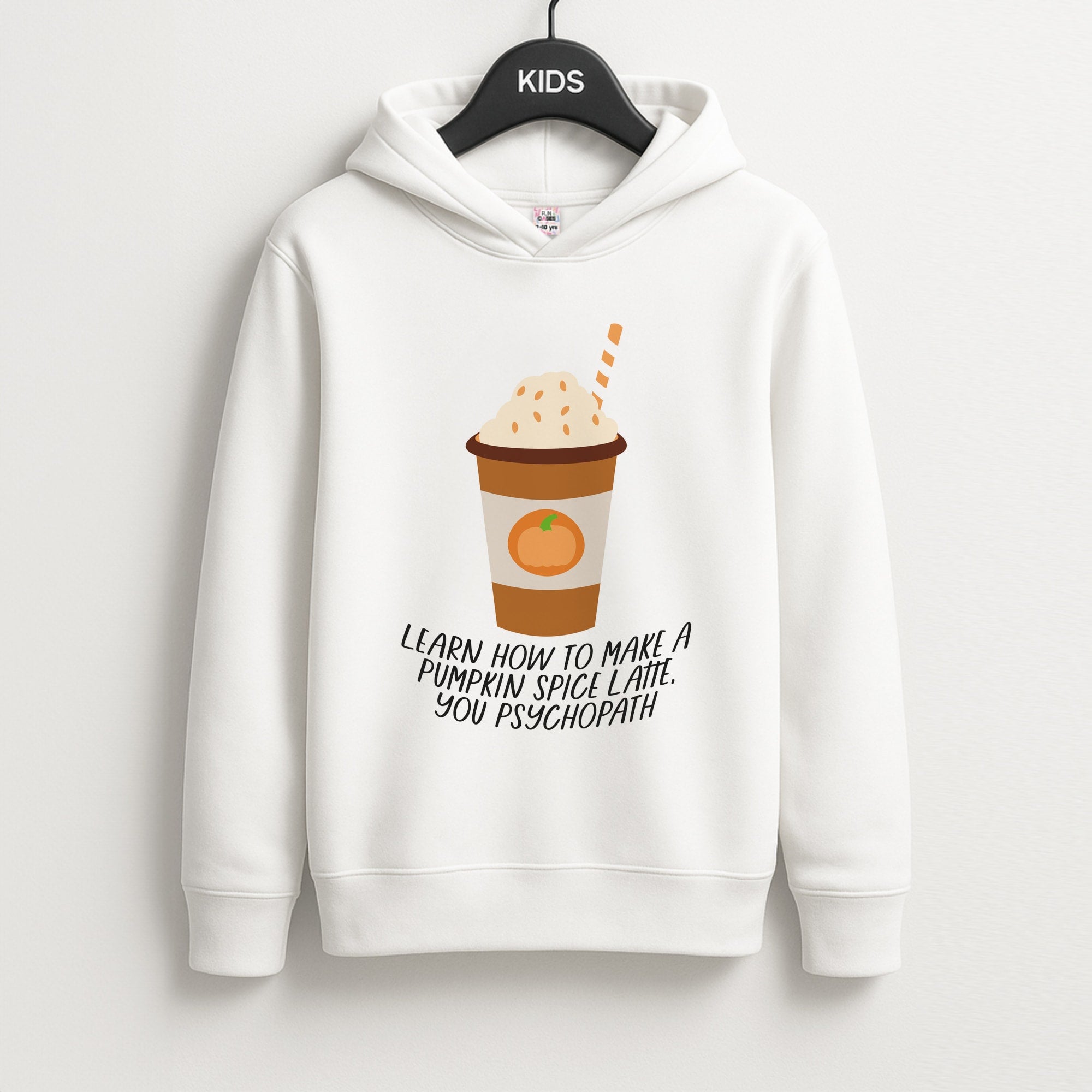 Learn How To Make A Pumpkin Spice Latte - Halloween Queens Kids Hoodie