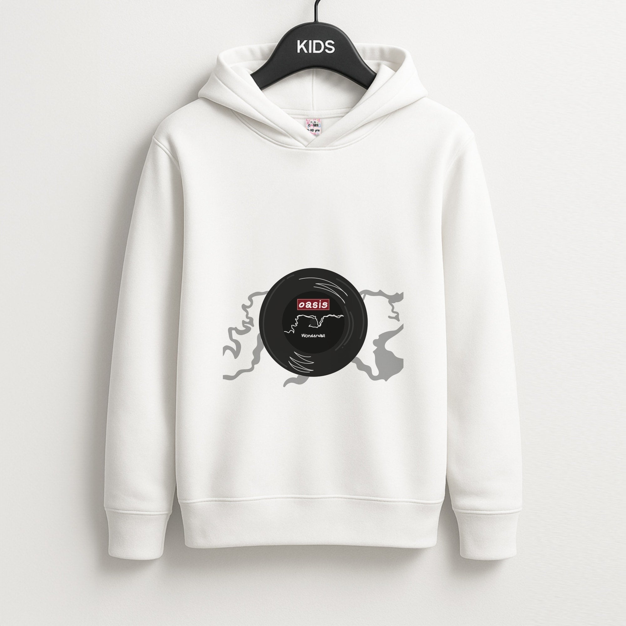 Wonderwall Record Unisex Kids Hoodie