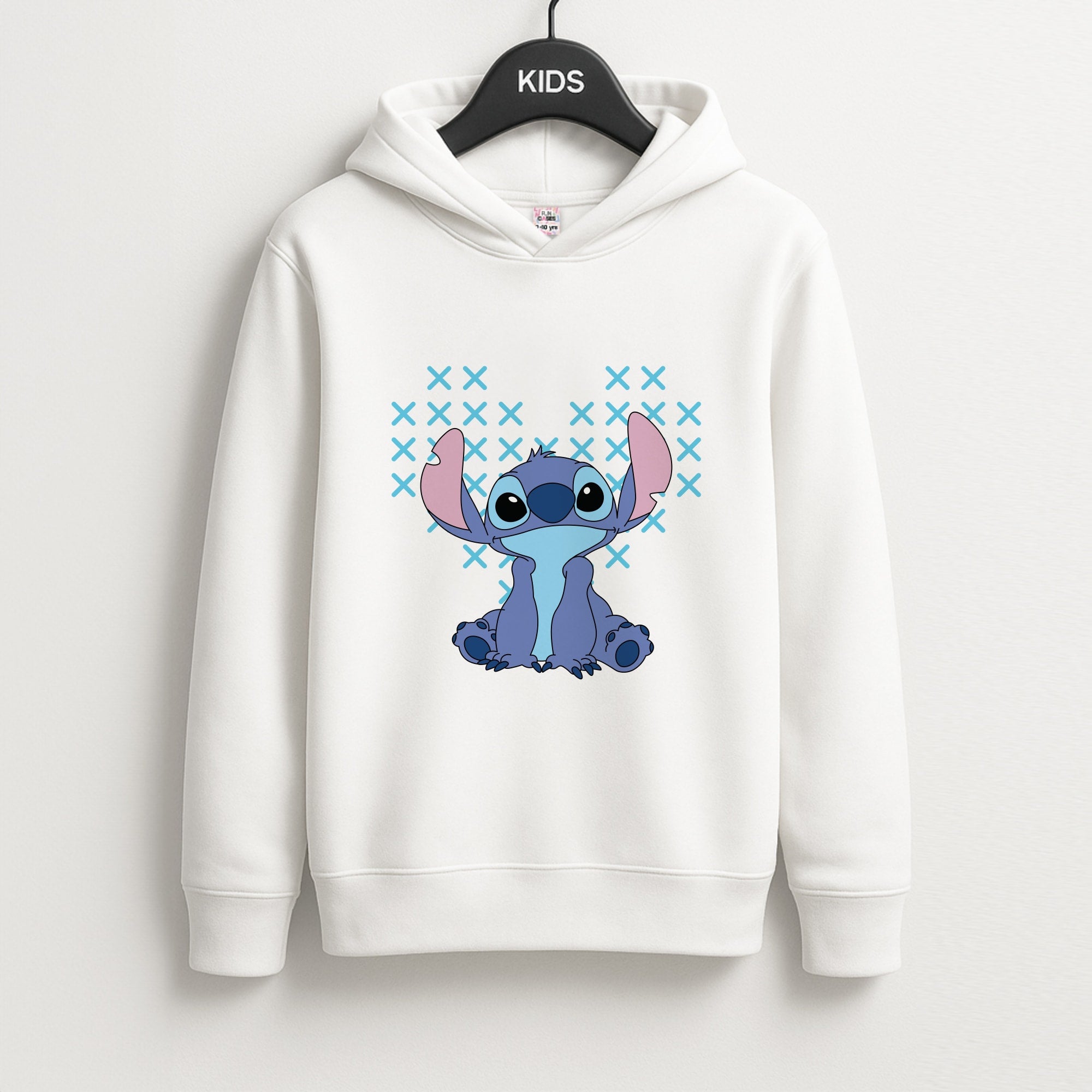 Blue Alien Hearts Unisex Kids Hoodie