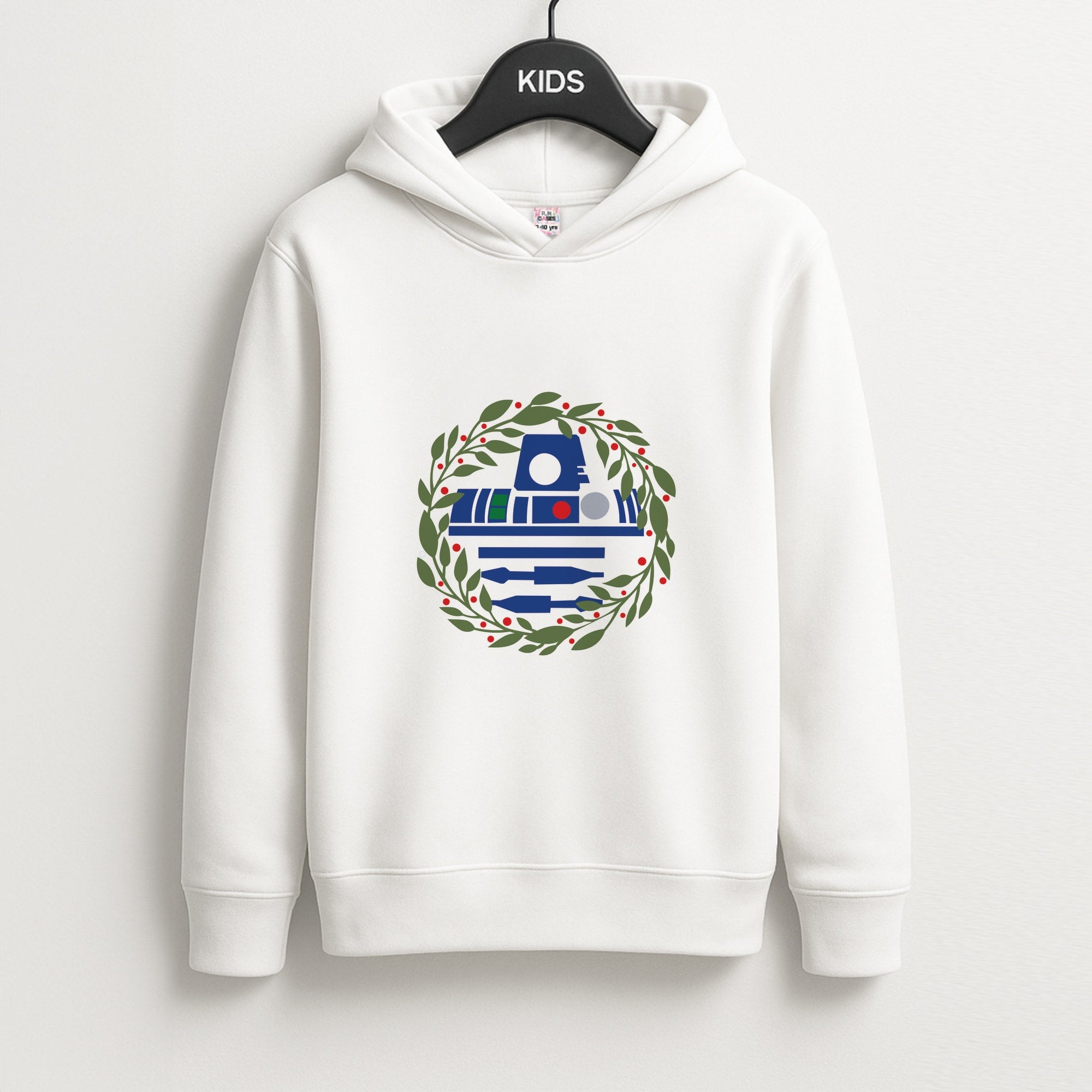 R2D2 Christmas Wreath Unisex Kids Hoodie