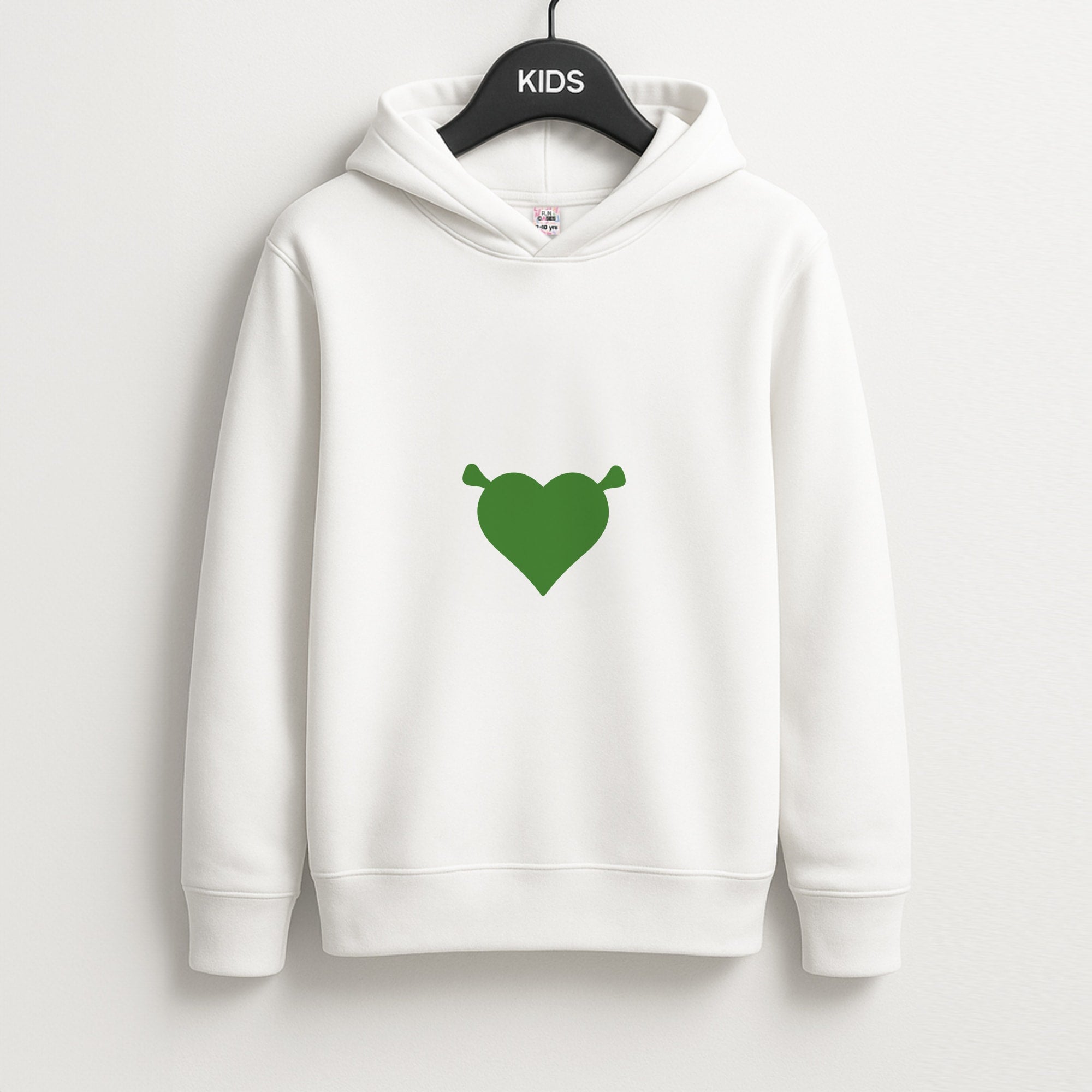 Green Ogre Heart Kids Hoodie