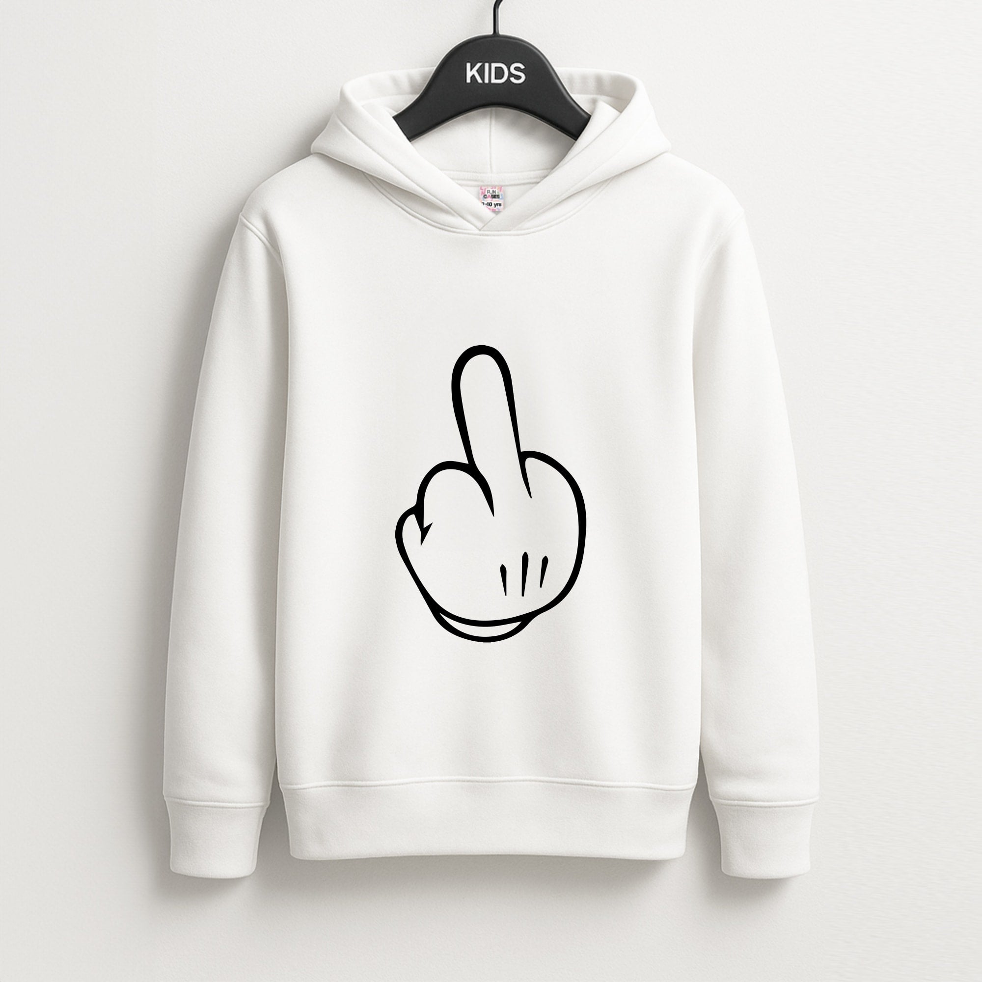 Fairytale Mouse Middle Finger Unisex Kids Hoodie