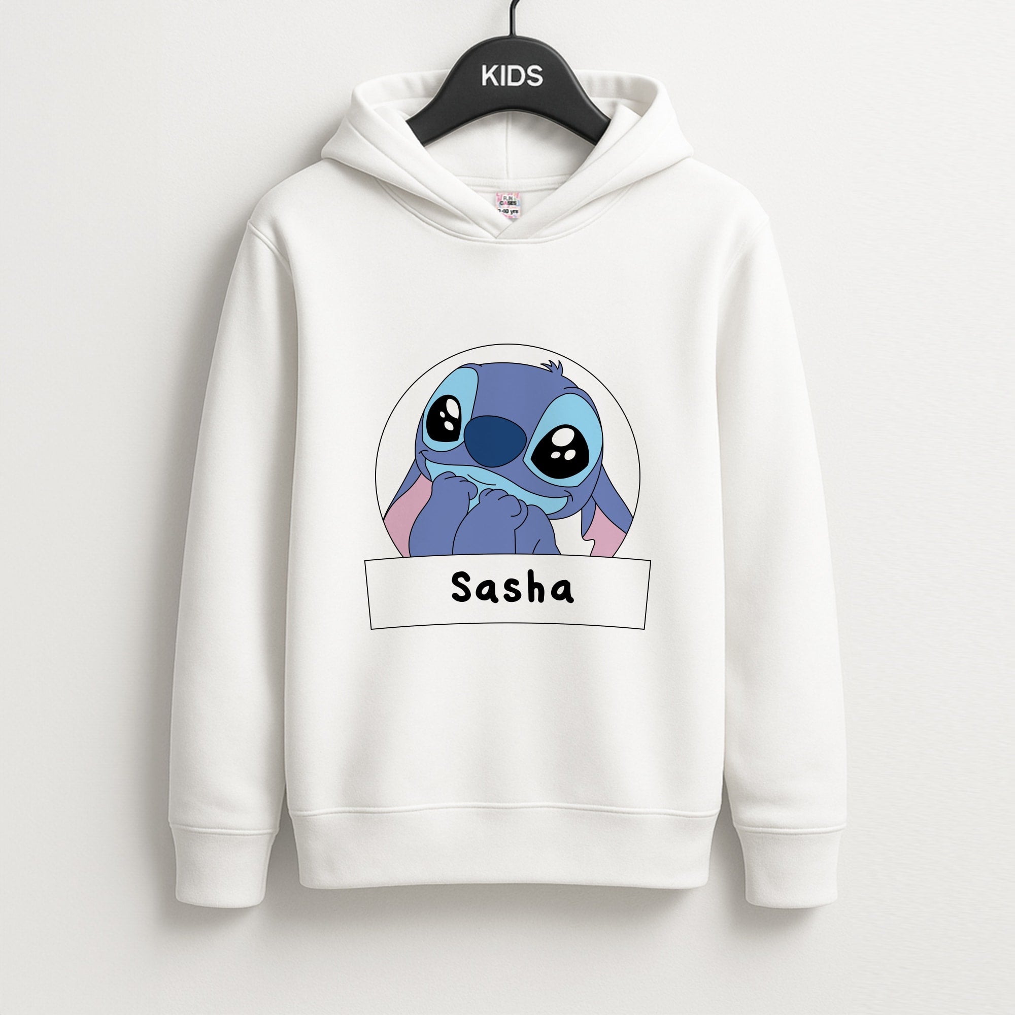 Personalised Cute Blue Alien Unisex Kids Hoodie