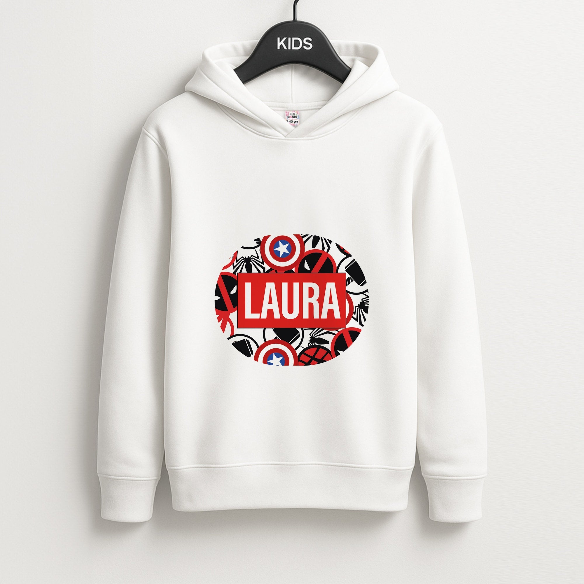 Collage - Personalised Superhero Comic Unisex Kids Hoodie
