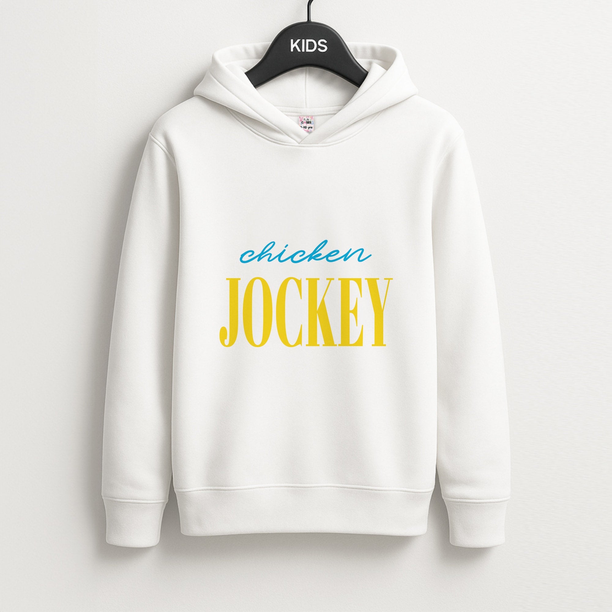 Chicken Jockey Blue Unisex Kids Hoodie