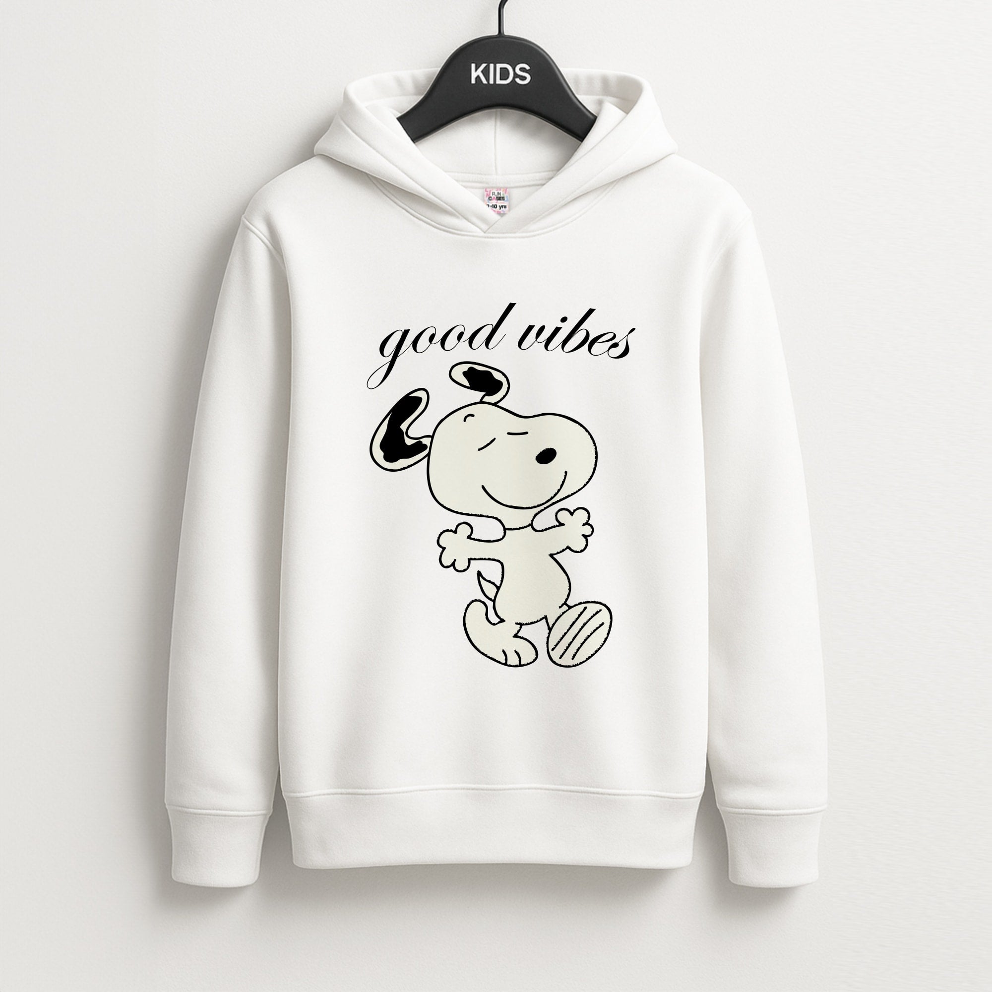 Good Vibes Cartoon Beagle Unisex Kids Hoodie