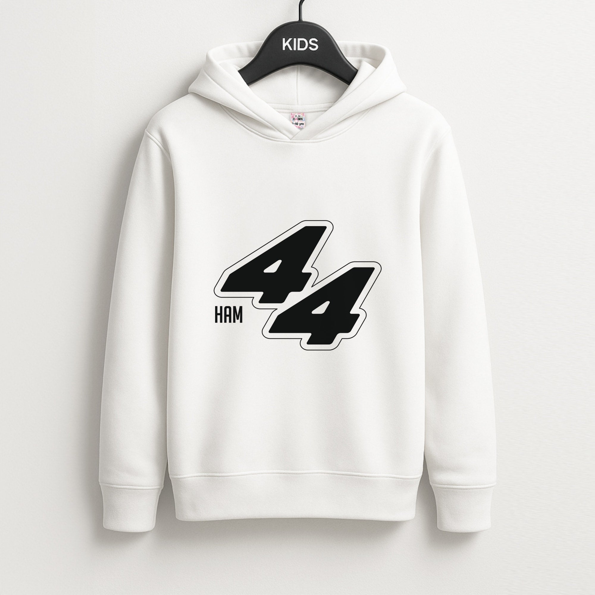 Dark Red Retro 44 Unisex Kids Hoodie
