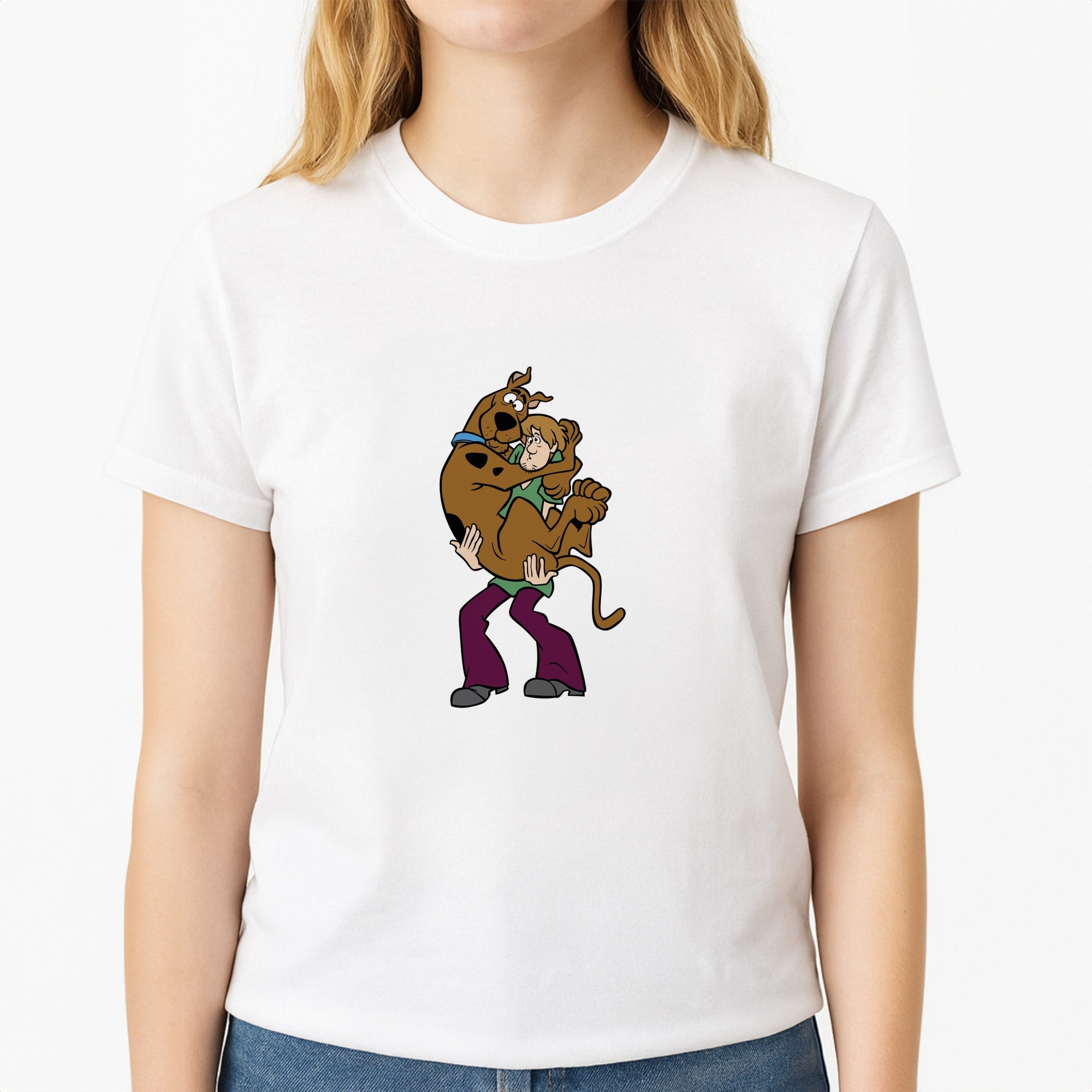 Shaggy And Scooby - Scoob Unisex T-Shirt, worn by a female model